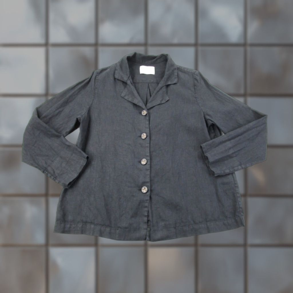 Sleeper Sleeper Shirt Womens Size 1 Black Linen Collared Button-Up Long Sleeve Shirt Womens 1 Black Linen Collared Button-Up Sleeper Size XS / US 0-2 / IT 36-38 - 1 Thumbnail