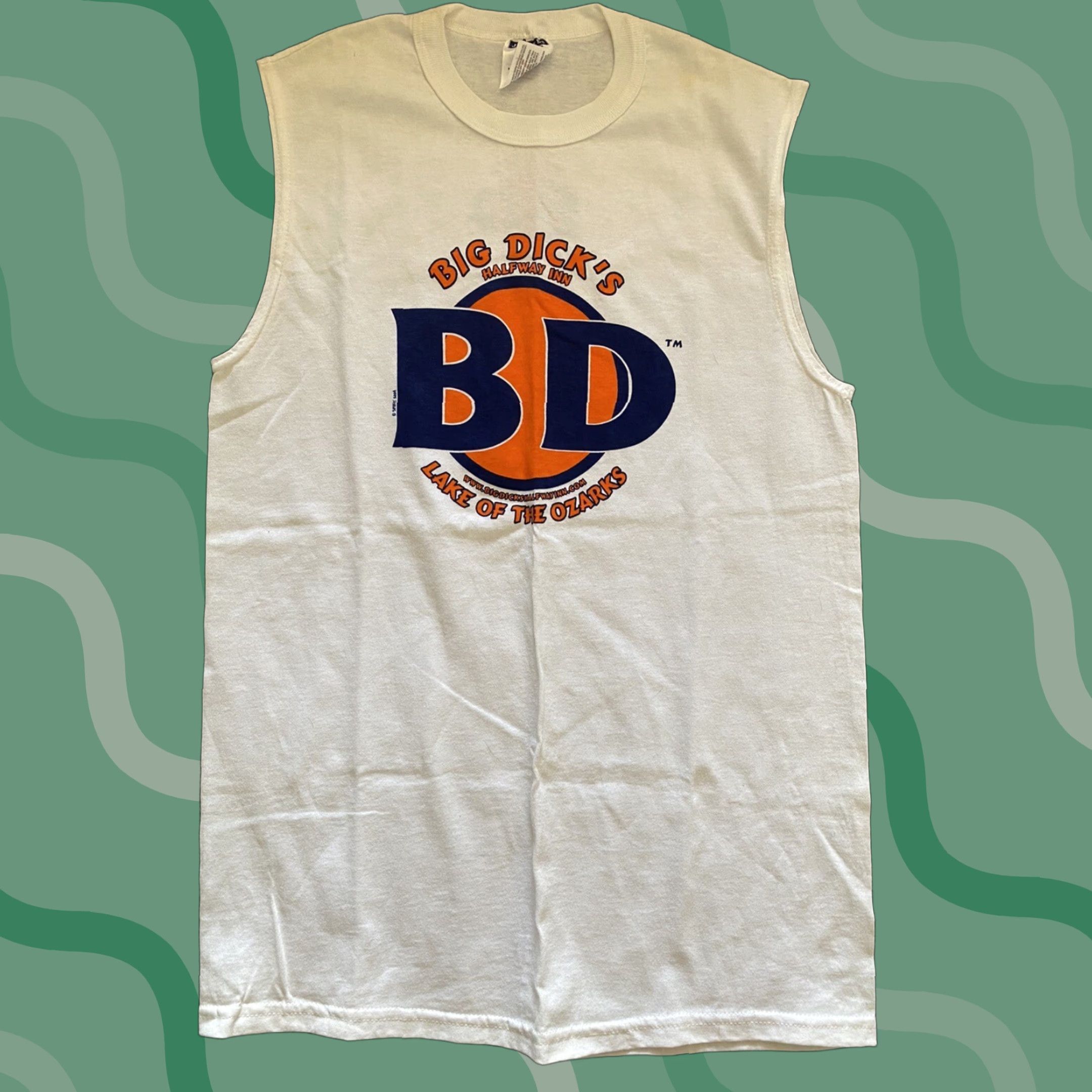 Jerzees VINTAGE Jerzees T-Shirt Tank Top Men M White Lake Of The Ozarks Halfway Inn Big Dicks USA 2004 Funny Classic Hipster Shirts Mens Size US M / EU 48-50 / 2 - 1 Thumbnail