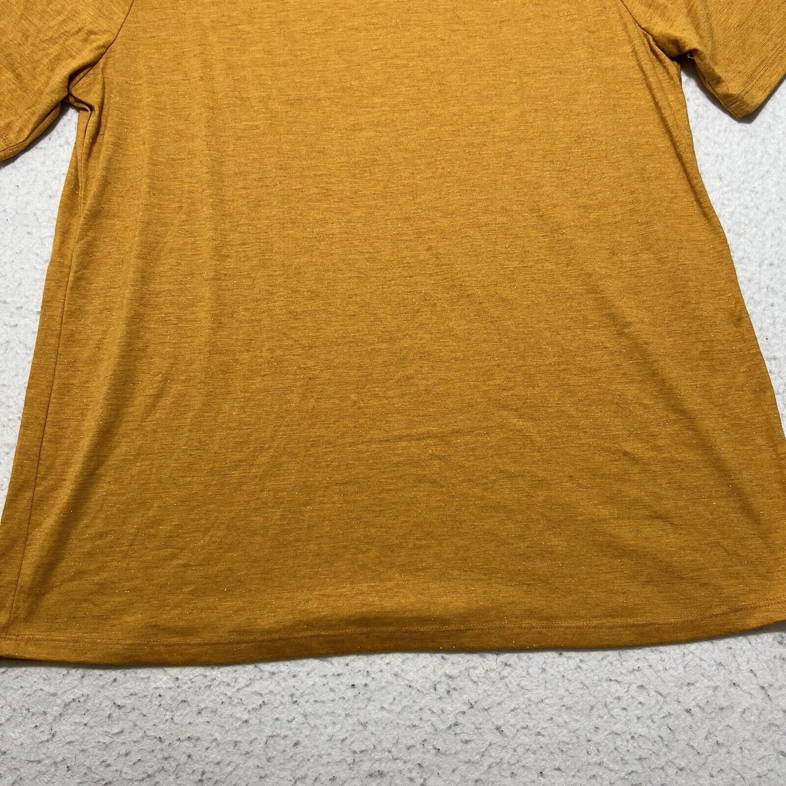 Other Lane Bryant 10/12 Perfect Glitter Mustard Yellow T Shirt Size XL / US 12-14 / IT 48-50 - 11 Thumbnail