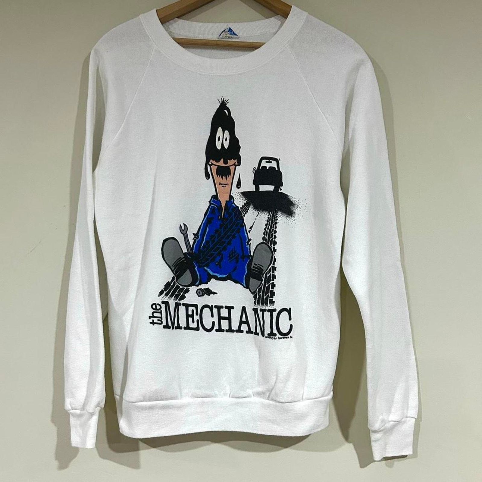 Other Vintage Mechanic Cartoon Graphic Crewneck Sweatshirt Size US M / EU 48-50 / 2 - 1 Thumbnail