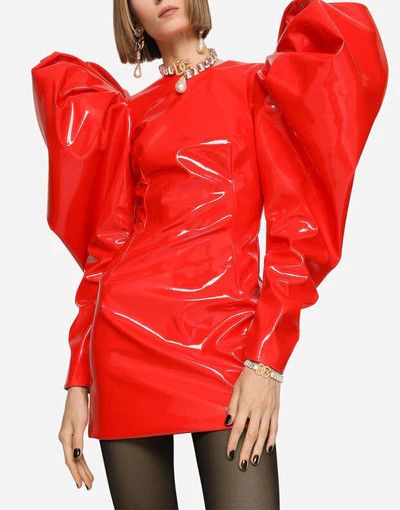 Dolce & Gabbana o1y0825 Crewneck Mini Dress in Red Size S / US 4 / IT 40 - 2 Thumbnail