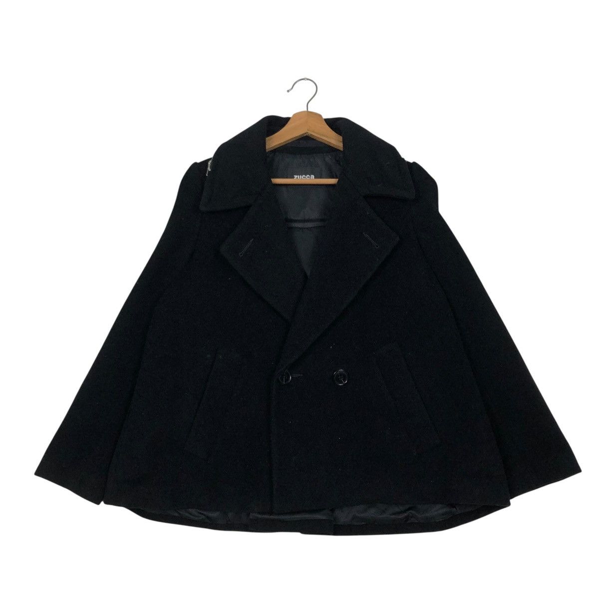 Issey Miyake 🔥RICH BLACK VINTAGE WOOL JACKET CROPPED ZUCCA JAPAN Size US S / EU 44-46 / 1 - 3 Thumbnail