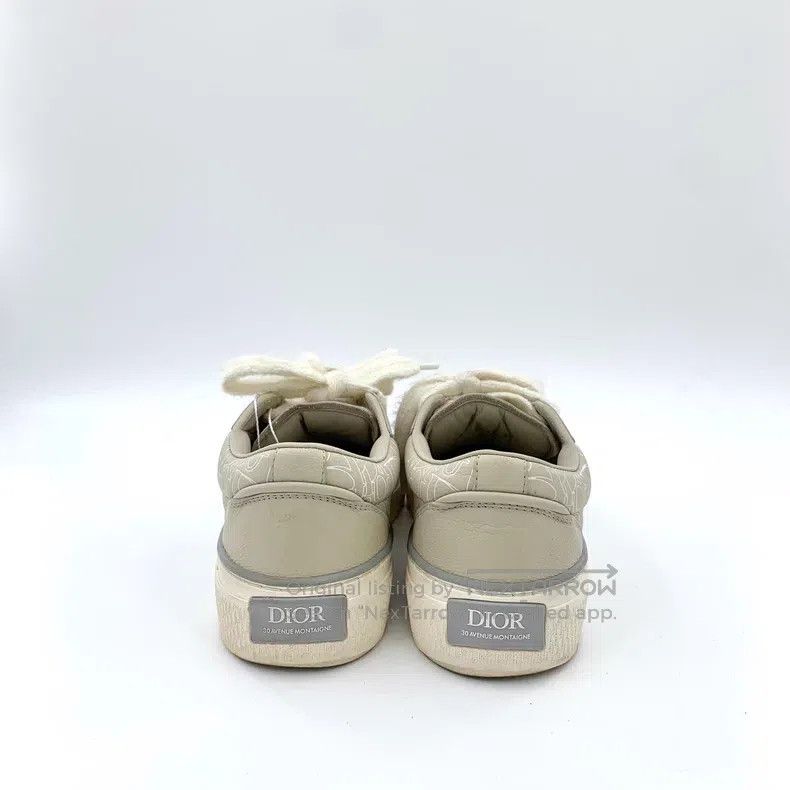 Dior Dior B33 beige logo printed round-toe cowhide lace-laced c Size US 7.5 / IT 37.5 - 4 Thumbnail