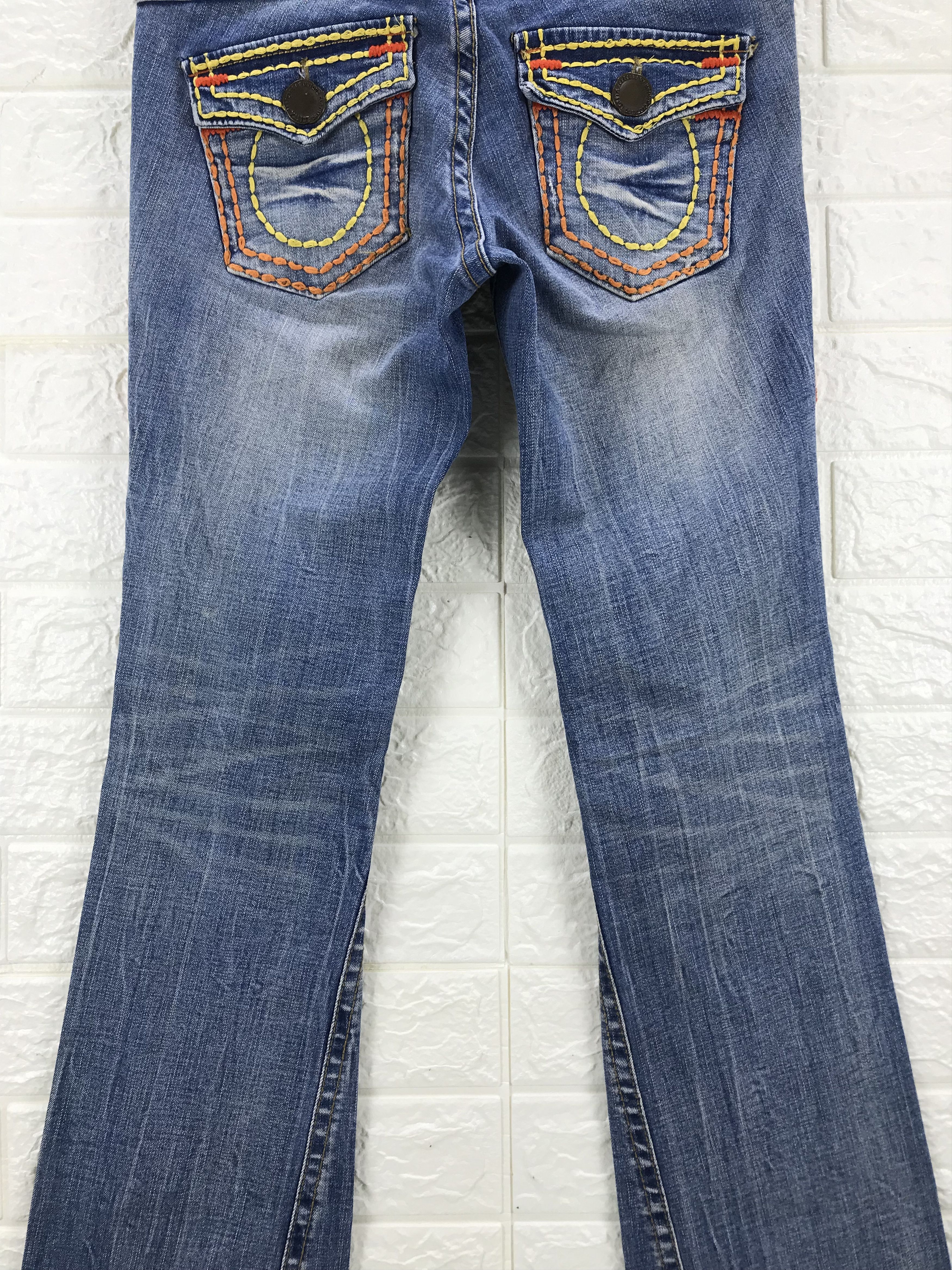 Japanese Brand Vintage Lolita Bell Bottom Washed Flare Jeans Size 28" / US 6 / IT 42 - 7 Thumbnail
