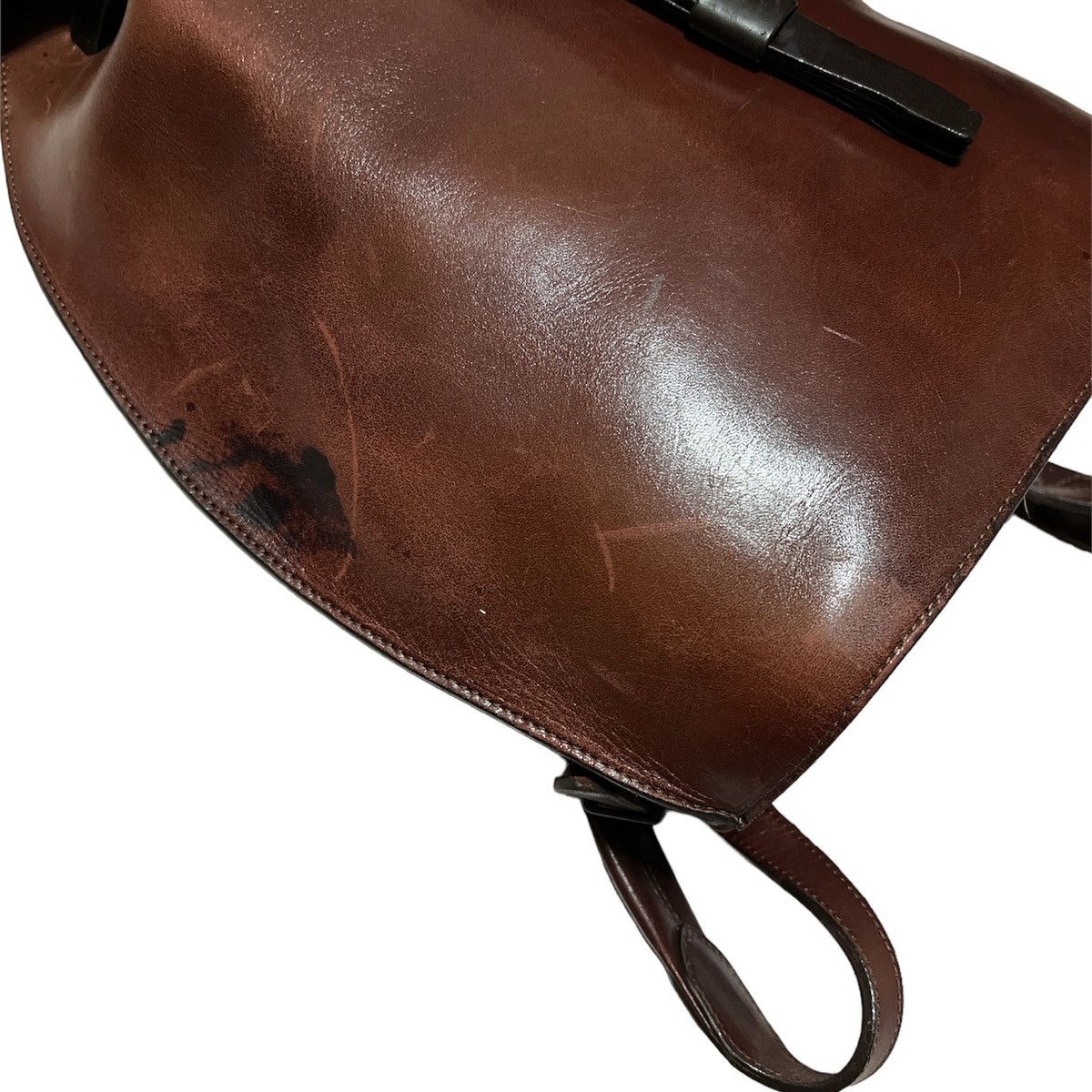 Issey Miyake Issey Miyake Studio Leather Drawstring Rucksack Backpack Size ONE SIZE - 4 Thumbnail