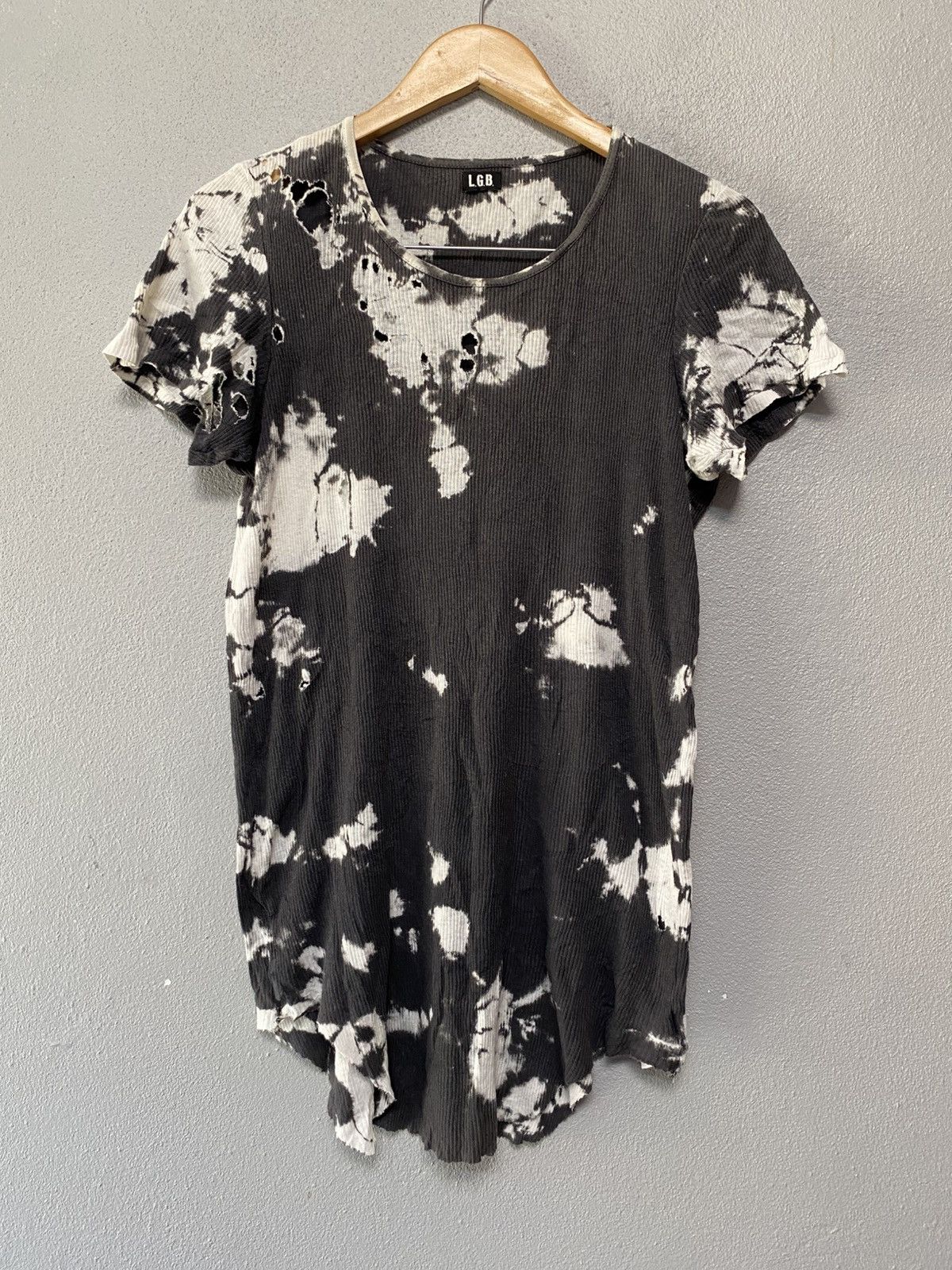 Le Grande Bleu (L.G.B.) LGB maniac corp acidwash distressed tshirt Size US M / EU 48-50 / 2 - 3 Thumbnail