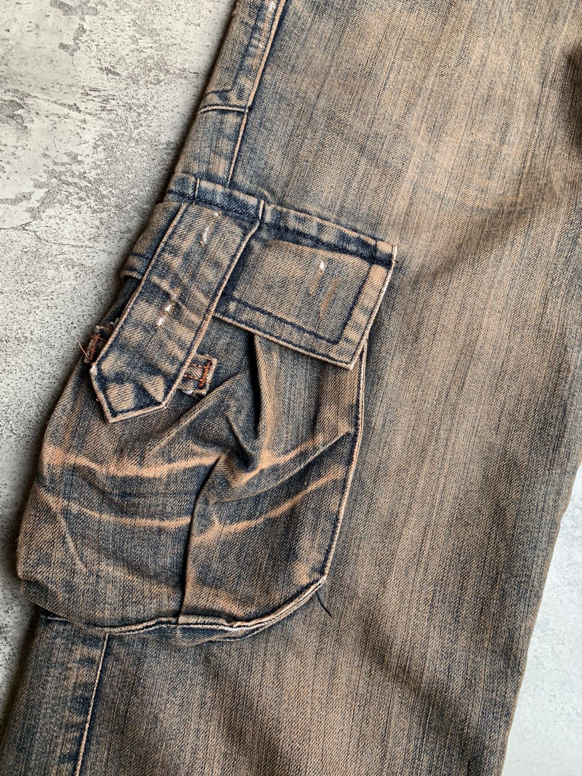 Japanese Brand PAULO DEL LUNGO 3d multipocket cargo jeans Size US 29 - 3 Thumbnail