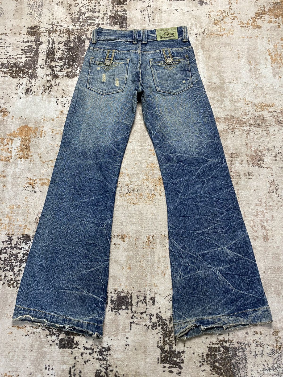 Hysteric Glamour Vintage Baggy Africa Taro Crack Mud Wash Size US 29 - 11 Thumbnail