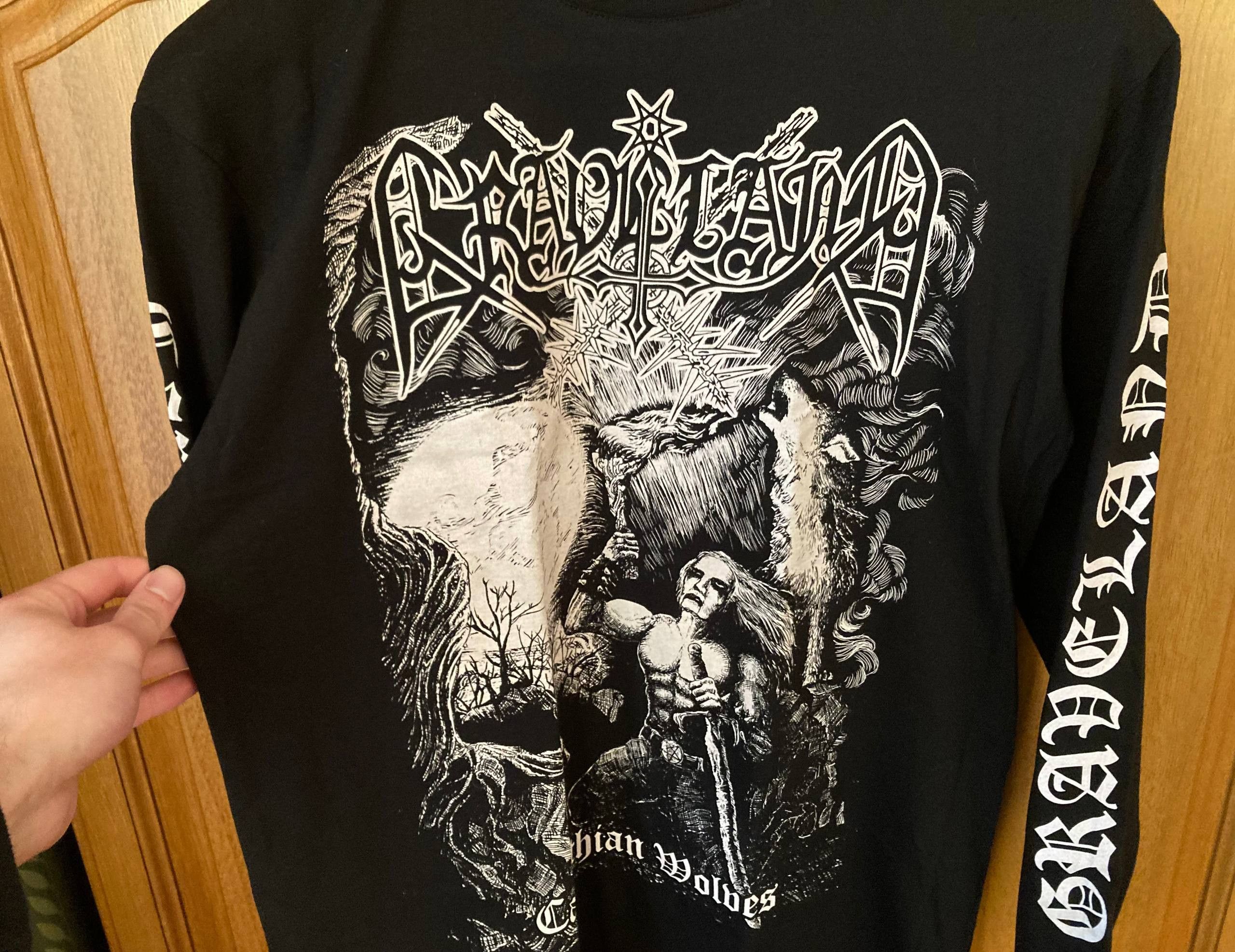 Band Tees Long Sleeve Graveland - Wolves - Black metal band Size US L / EU 52-54 / 3 - 3 Thumbnail