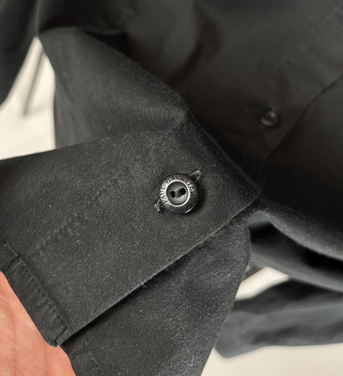 Jean Paul Gaultier Vintage Jean Paul Gaultier Black Shirt Double Big Logo Size S / US 4 / IT 40 - 9 Thumbnail