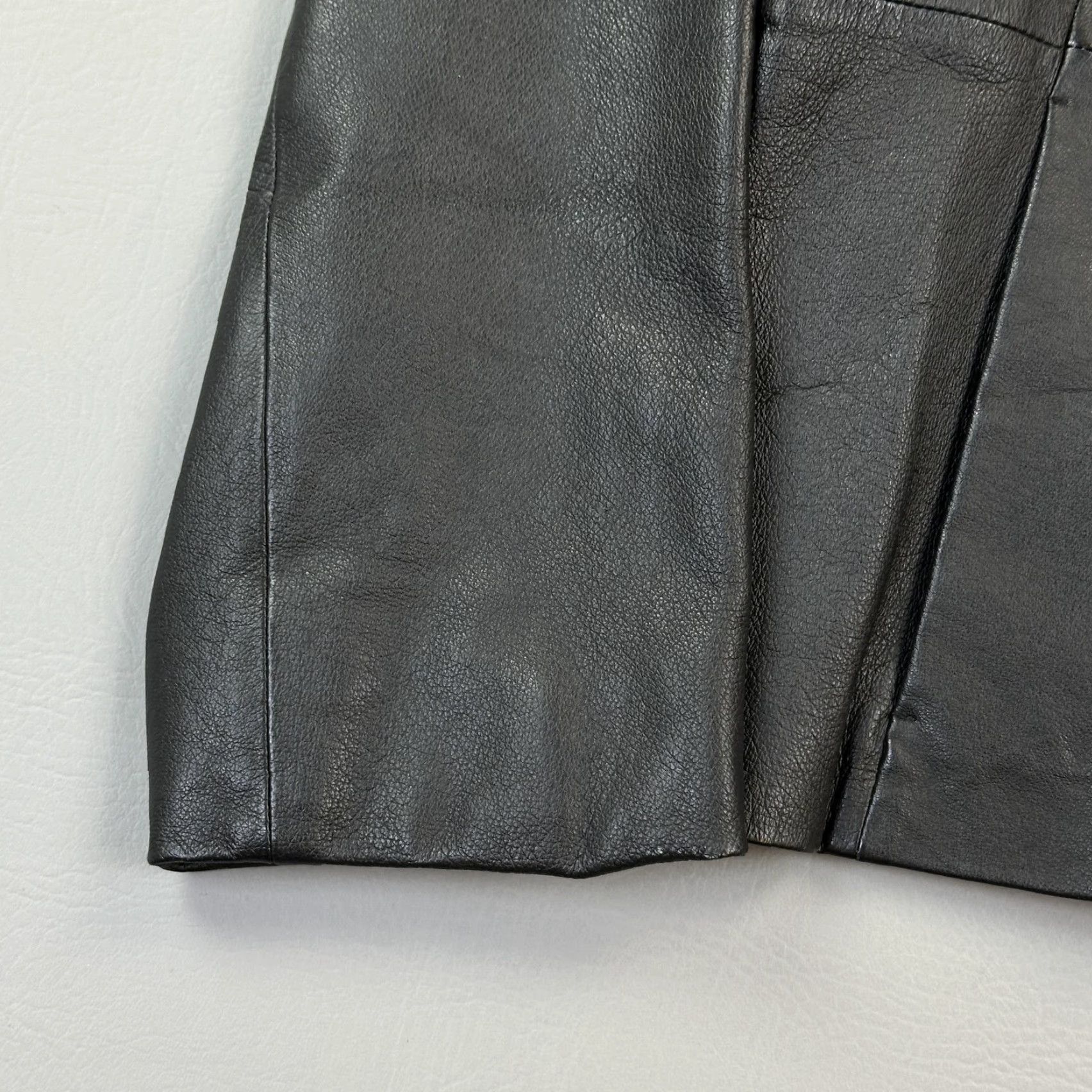 Vintage VINTAGE Colebrook Women's XL Black Leather Full Zip Collared Jacket Size XL / US 12-14 / IT 48-50 - 2 Thumbnail