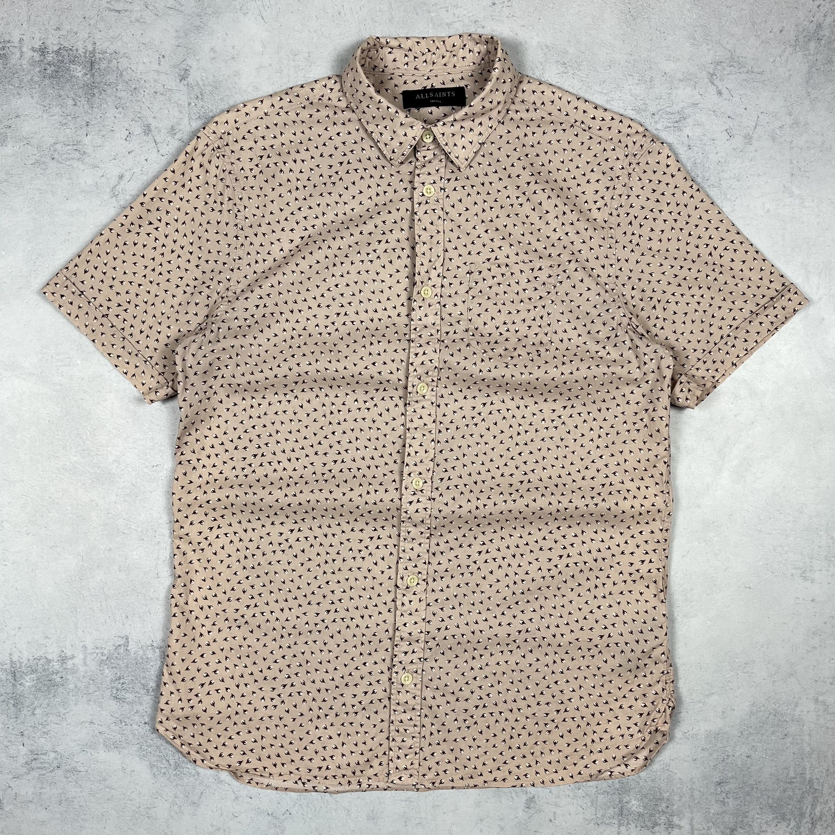 Allsaints Designer AllSaints Bulb Button Up Short Sleeve Shirt Size US S / EU 44-46 / 1 - 2 Thumbnail