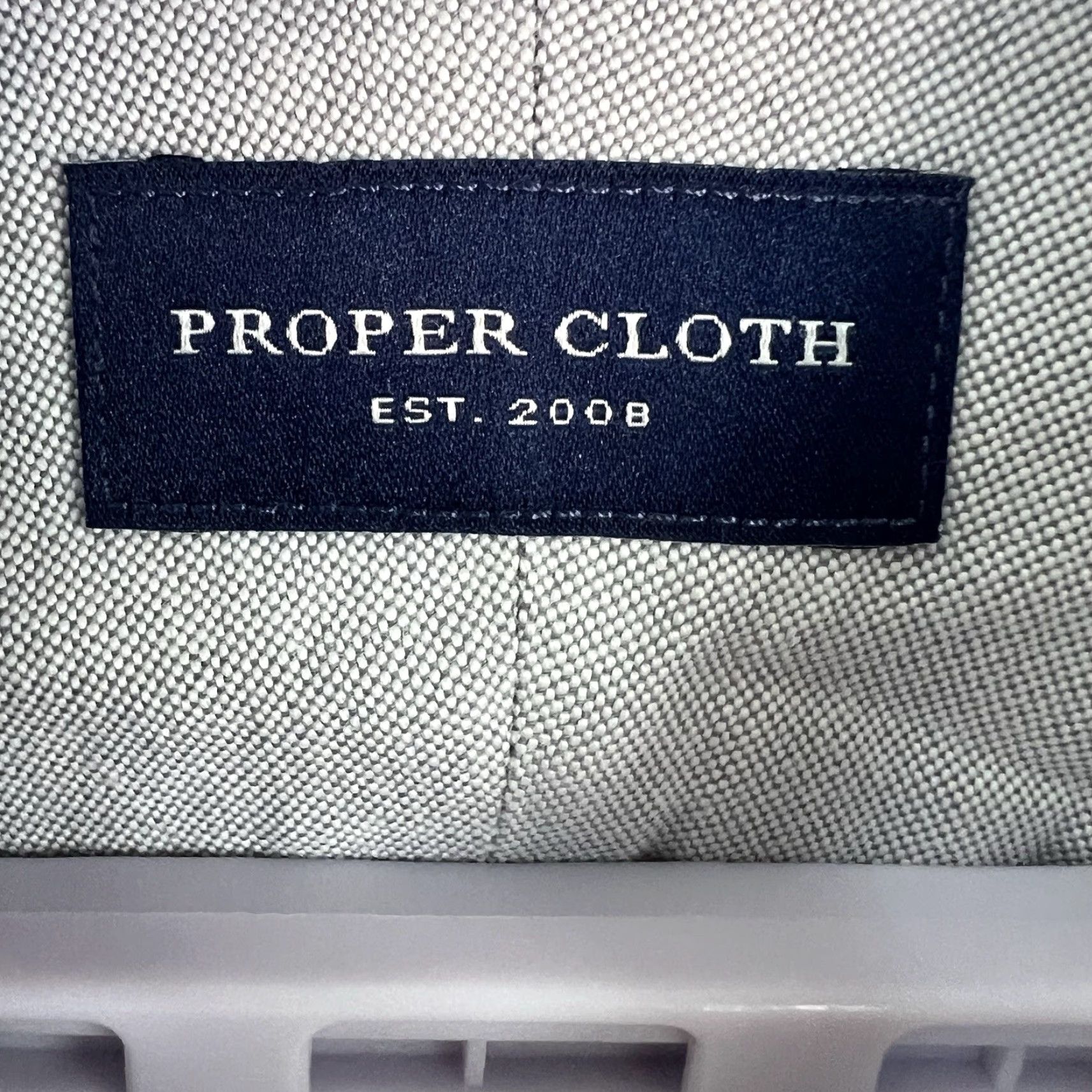 Proper Cloth Proper Cloth Mens XL Gray Dress Shirt Colorblock Spread Collar Barrel Cuff Size US XL / EU 56 / 4 - 6 Thumbnail