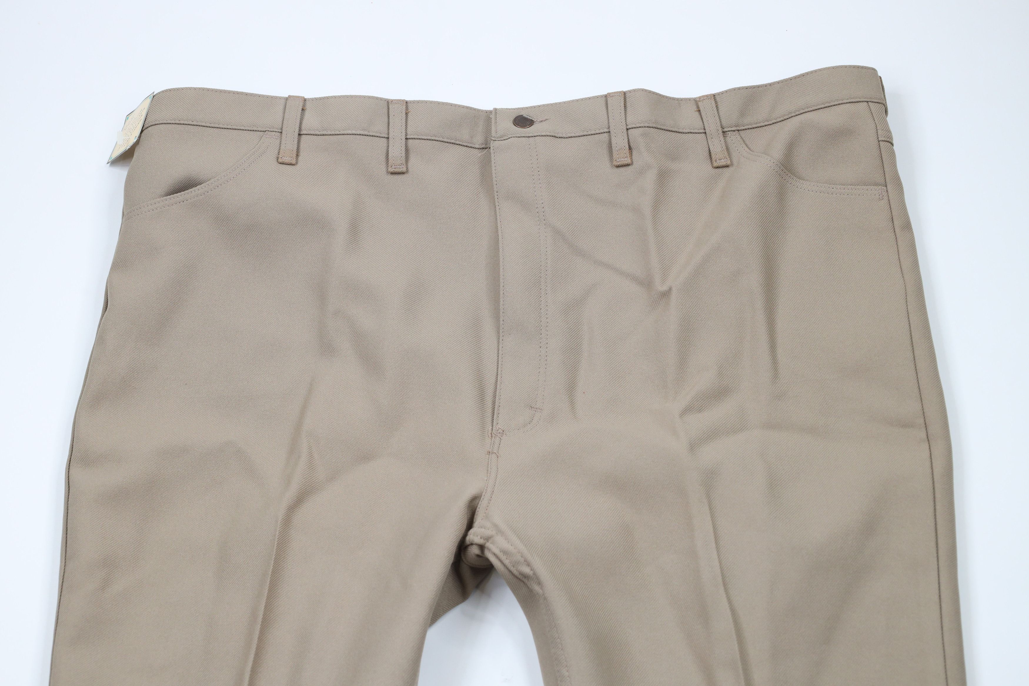 Vintage × Wrangler Deadstock Vintage 90s Wrangler Knit Wide Leg Pants Beige USA Size US 44 / EU 60 - 2 Thumbnail