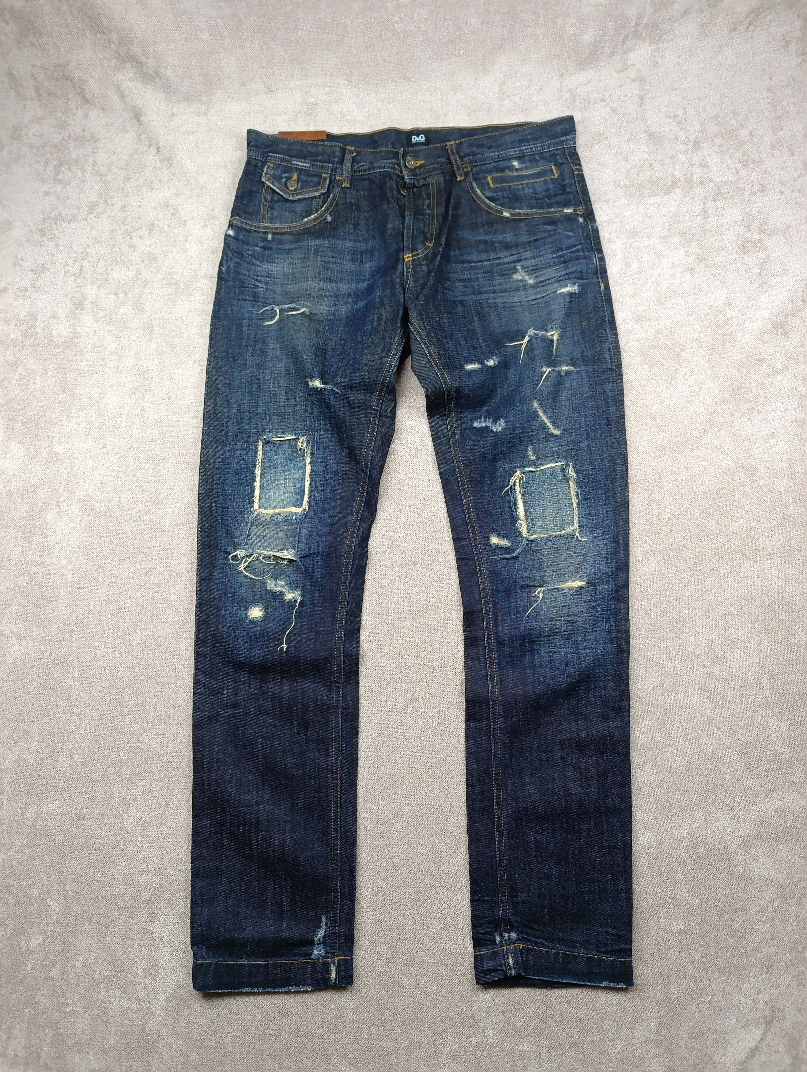 Dolce & Gabbana Dolce & Gabbana Distressed Indigo Denim Pants Jeans Size US 33 - 9 Thumbnail