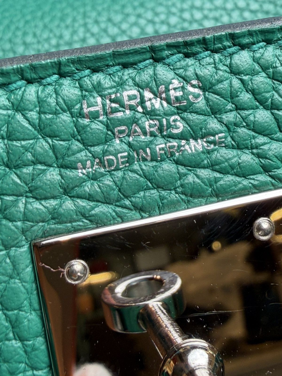 Hermes Kelly Bag 28 Clemence Leather Stamp A Vert Vertigo Size ONE SIZE - 18 Thumbnail