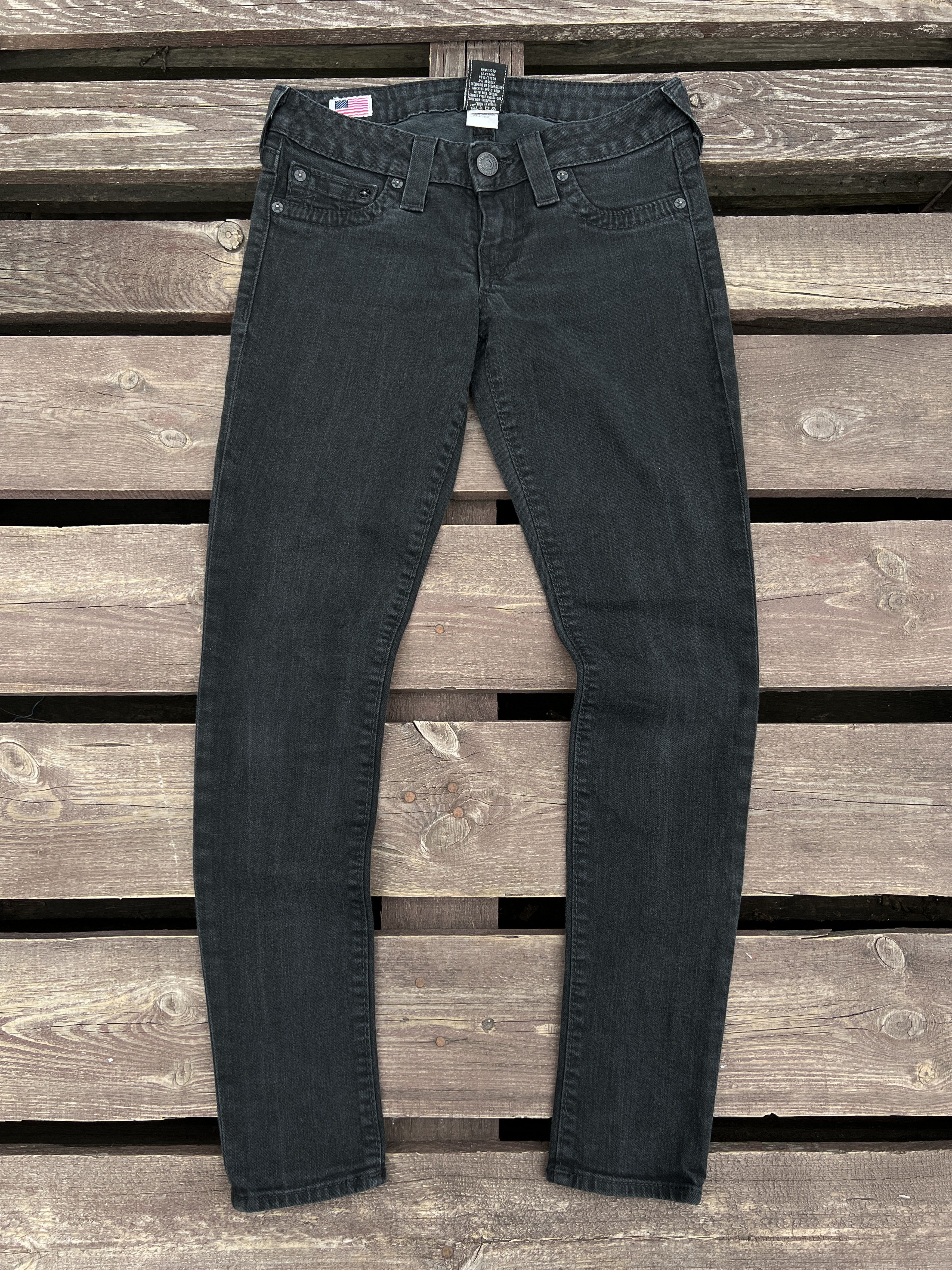 True Religion True Religion Y2K Vintage Casey Black Jeans Size 27" / US 4 / IT 40 - 2 Thumbnail