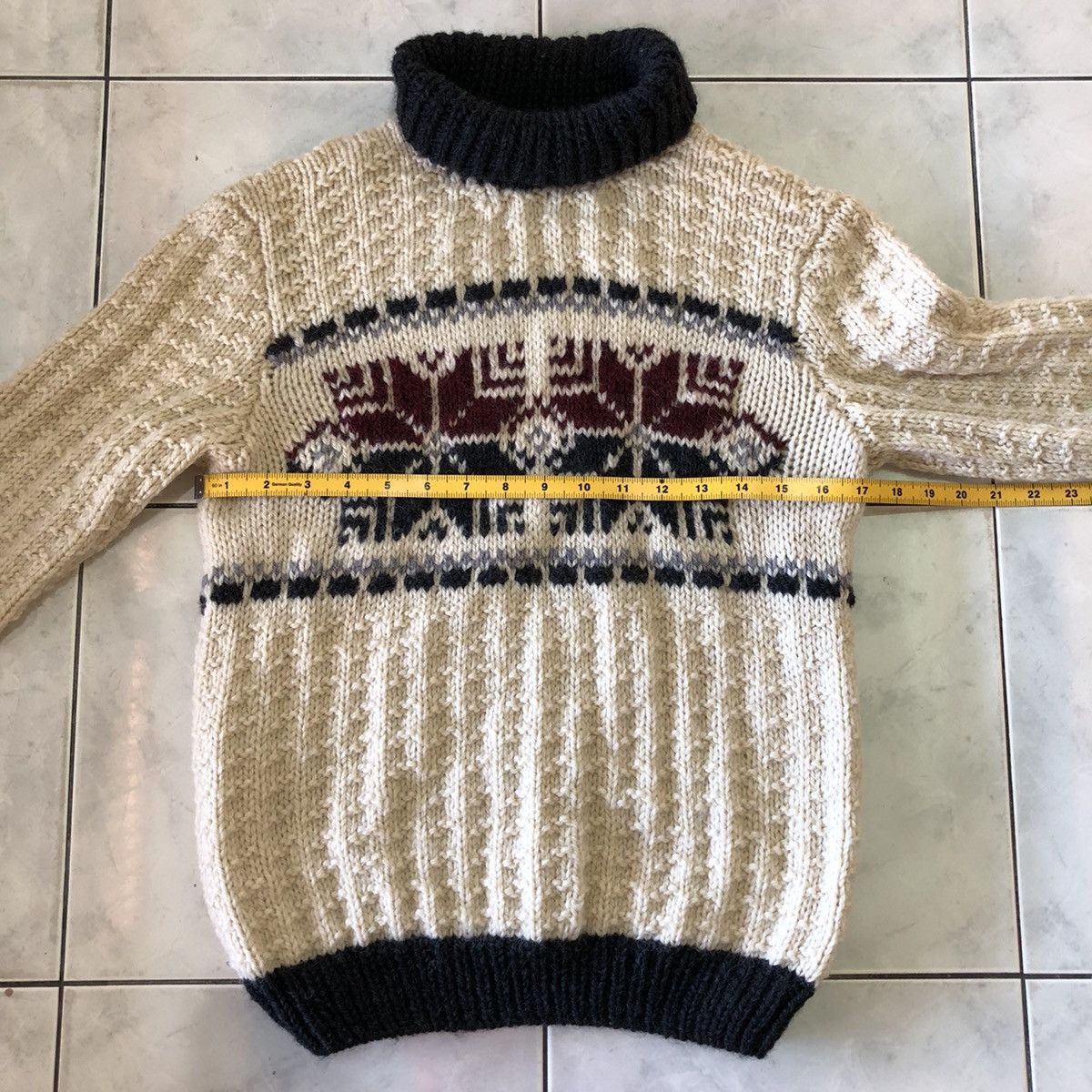 Vintage Sweet Grandma Handmade Knit With Snow Graphic on Both Side Size US S / EU 44-46 / 1 - 17 Thumbnail