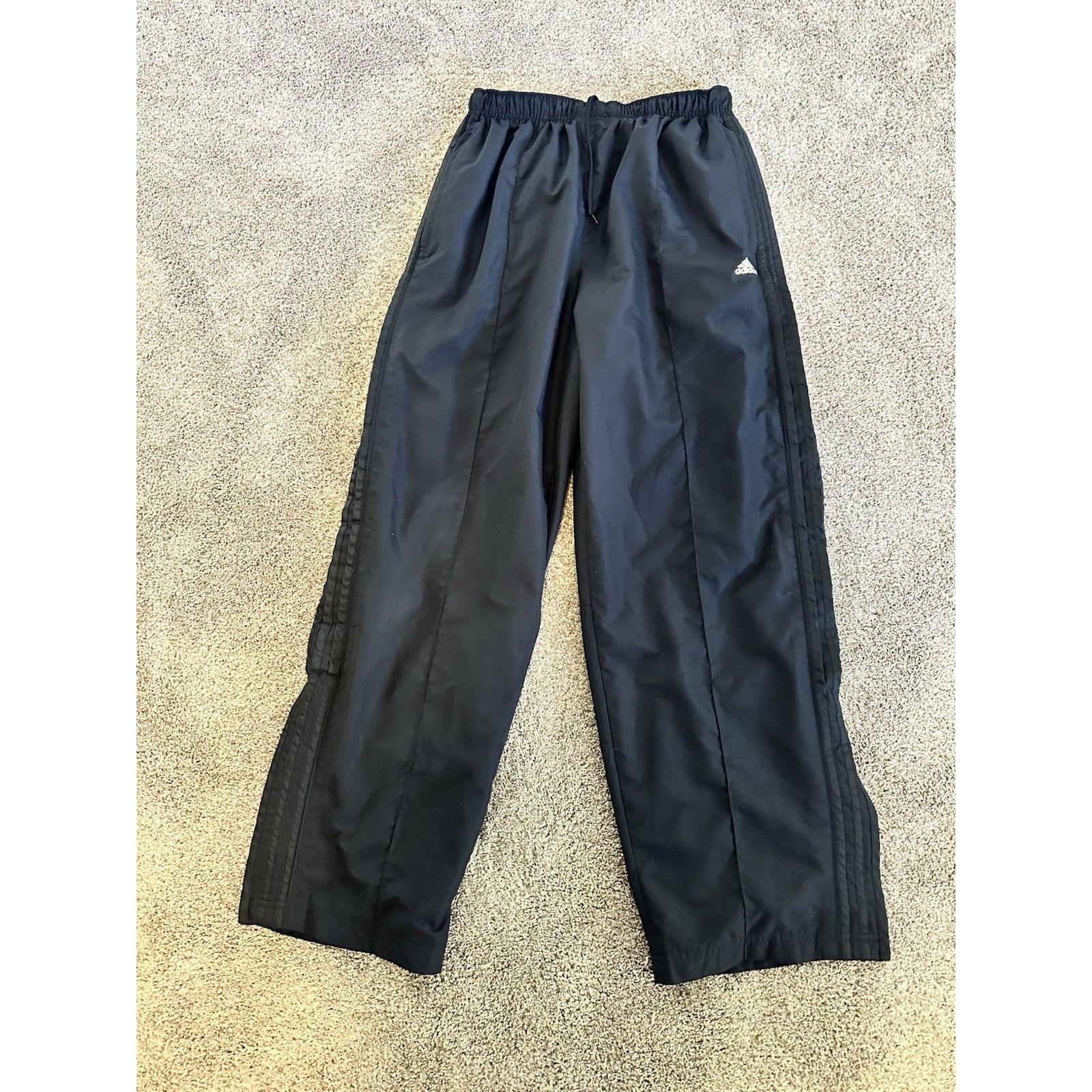 Adidas Vintage Y2K Adidas Pants Men Medium Black Windbreaker Size US 31 - 1 Thumbnail