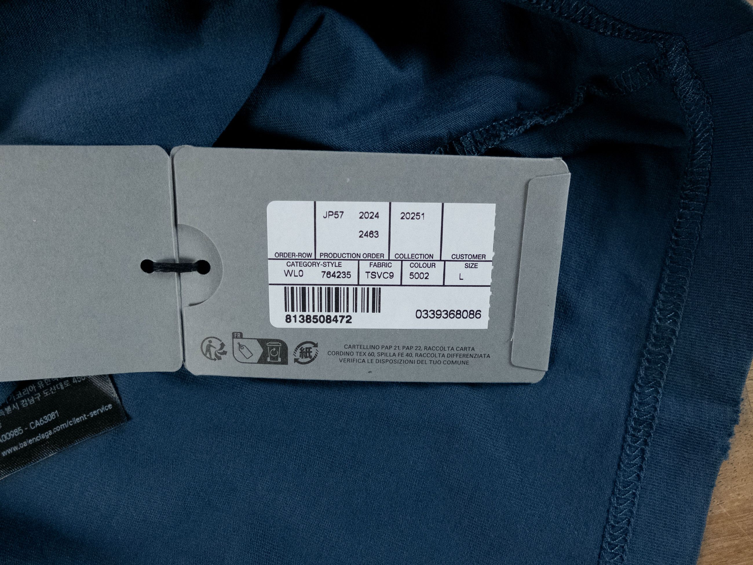 Balenciaga BALENCIAGA Laurel BB logo blue oversize t-shirt Size Large Size US L / EU 52-54 / 3 - 8 Thumbnail