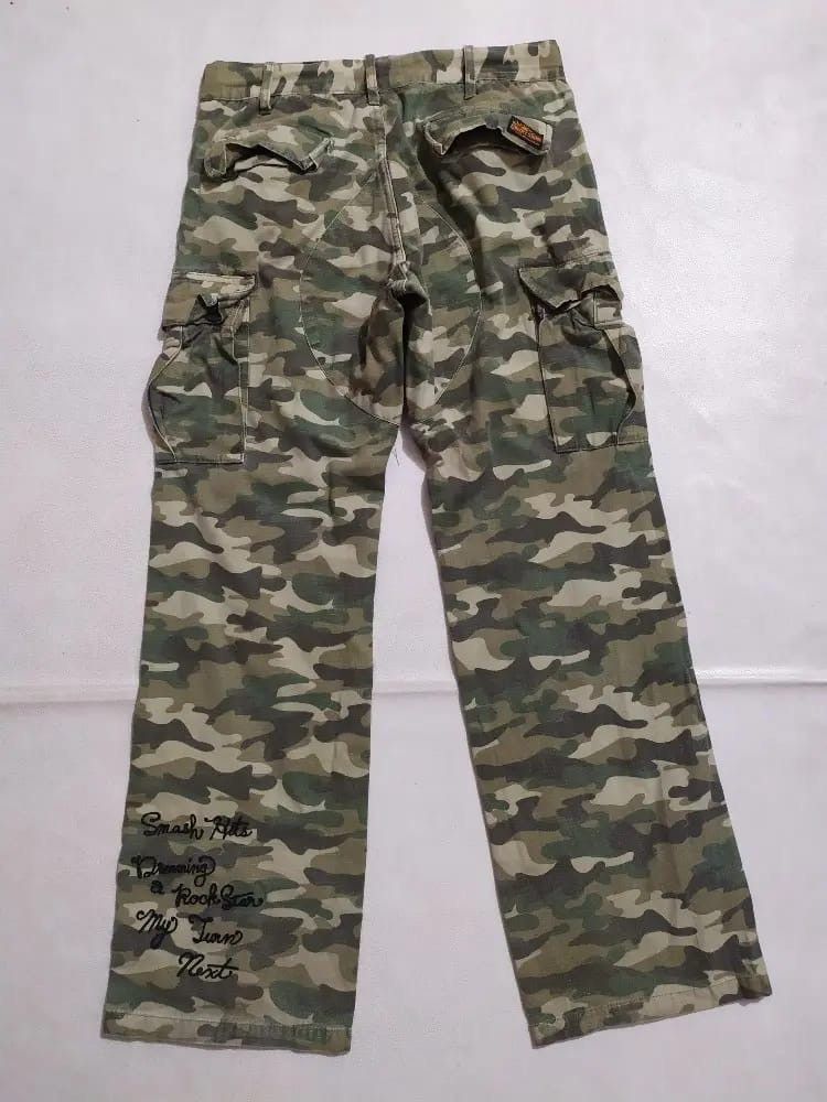 Japanese Brand Groovy Colours Camo Cargo Multipocket Tactical Pants Size US 29 - 5 Thumbnail