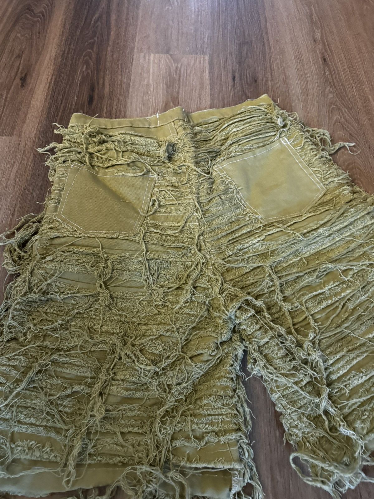 Japanese Brand Temporary From Brazil Distressed Shorts Size US 34 / EU 50 - 6 Thumbnail