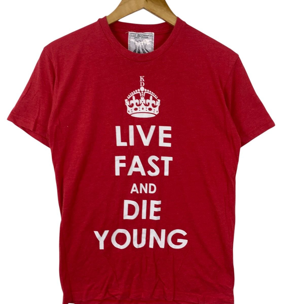 Other KID DANGEROUS LOS ANGELES Live Fast Red Tee Shirt Top Size US S / EU 44-46 / 1 - 5 Thumbnail