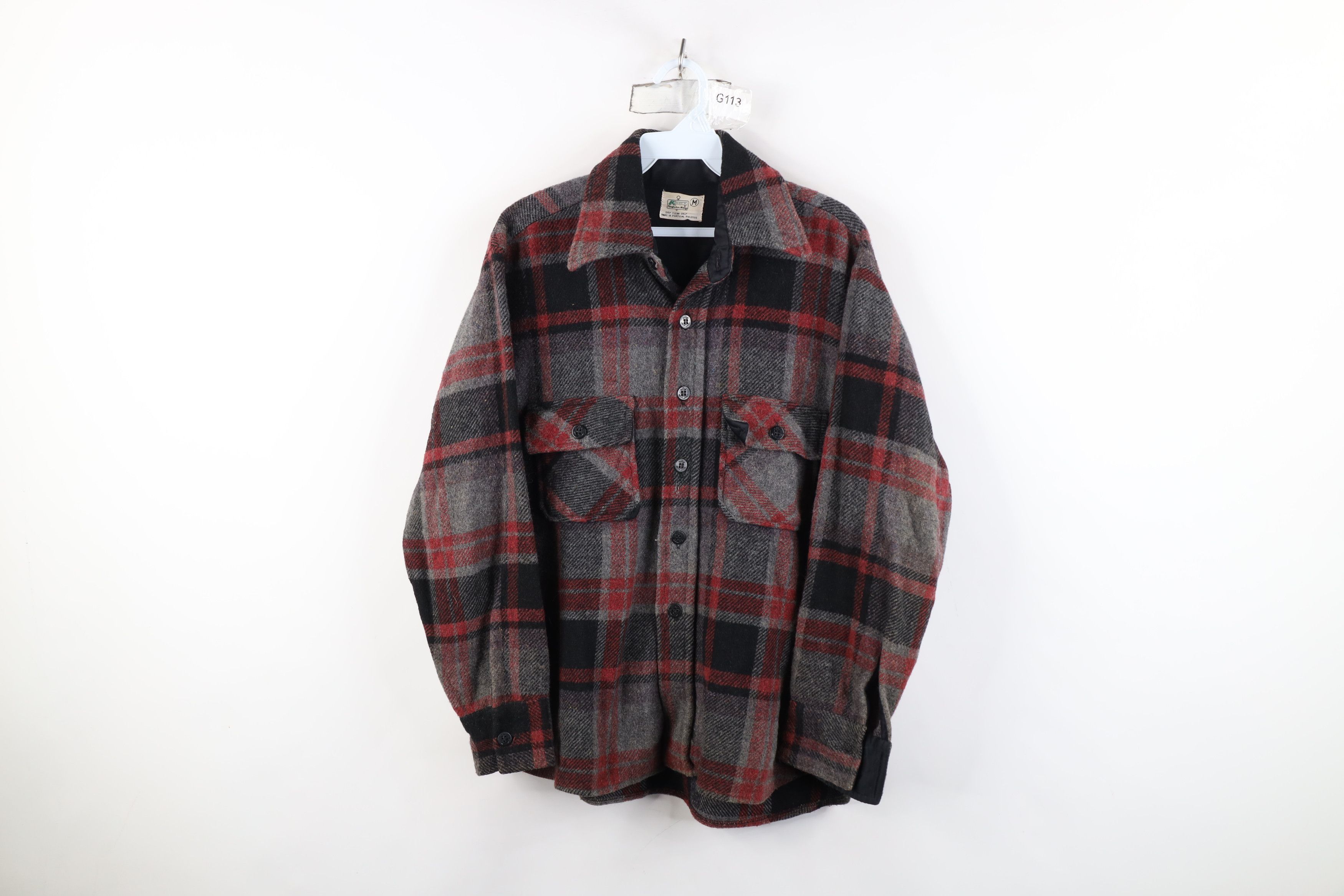 Vintage Vintage 60s 70s Streetwear Shirt Jacket Jac Shirt Plaid Size US M / EU 48-50 / 2 - 1 Thumbnail