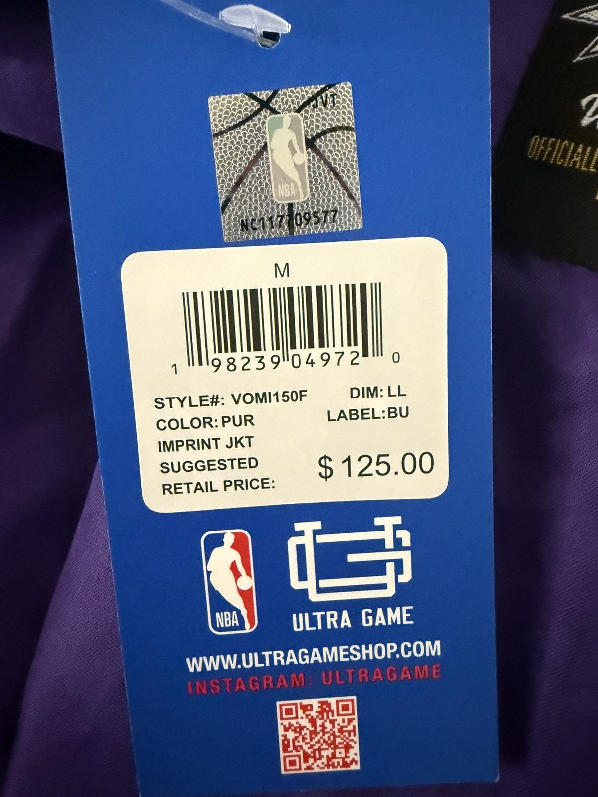 NBA Los Ángeles Lakers Purple and Gold Jacket Size US M / EU 48-50 / 2 - 5 Thumbnail