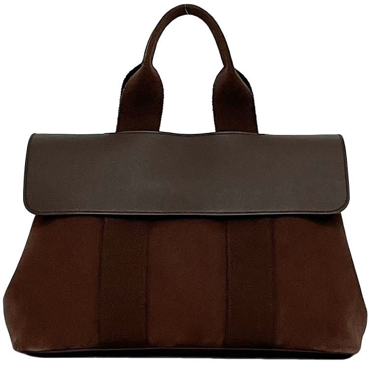 Hermes HERMES Handbag Brown Cotton Size ONE SIZE - 1 Thumbnail