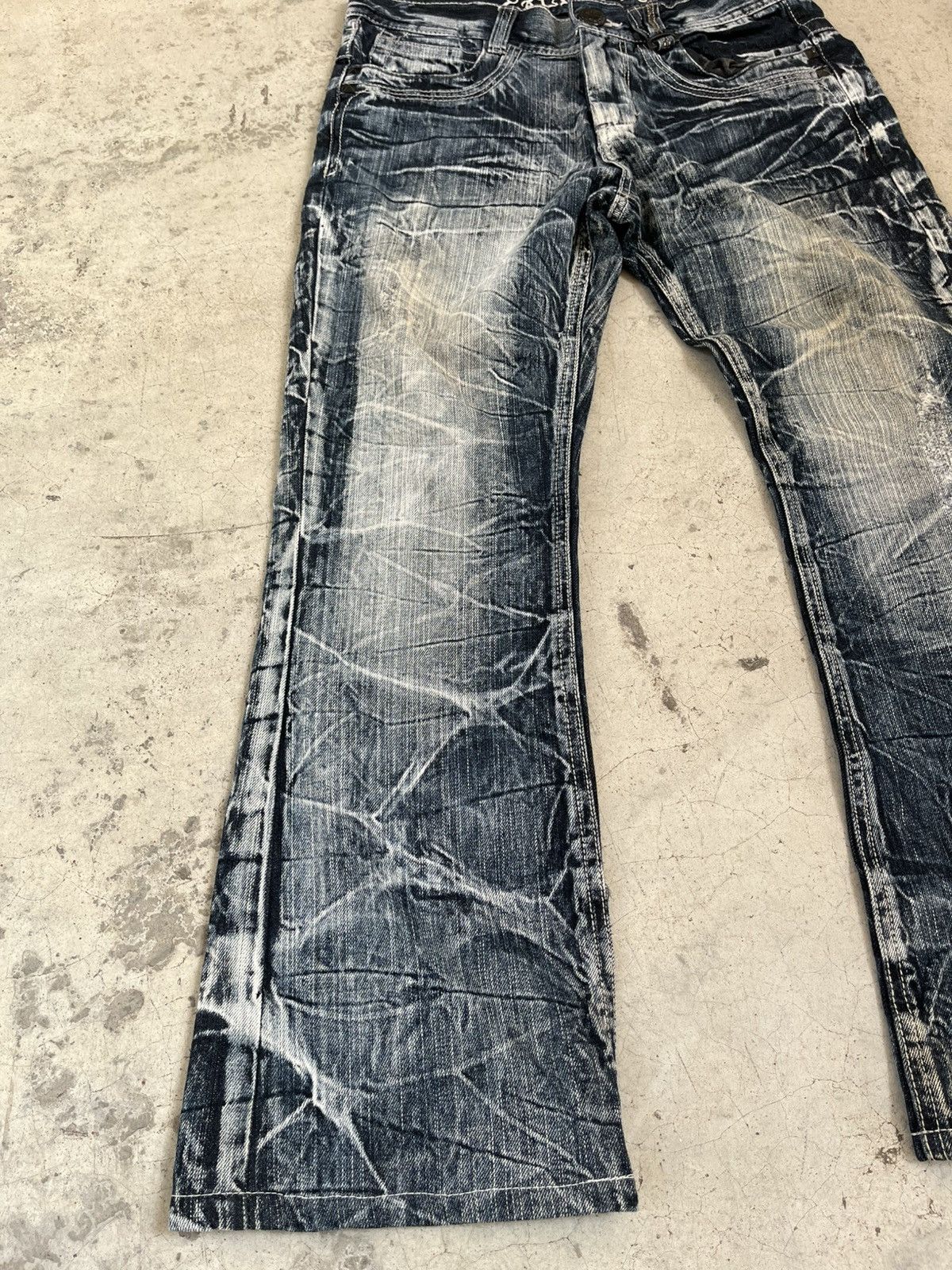 If Six Was Nine Salty Dog Flare distressed western jeans Size US 30 / EU 46 - 3 Thumbnail