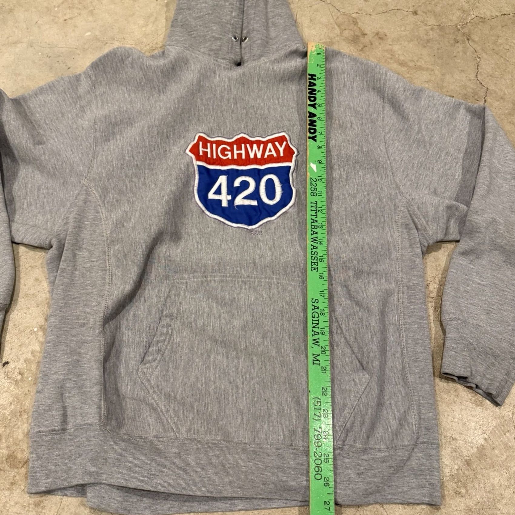 Vintage VINTAGE Highway 420 Hoodie Mens XL Gray Pullover Stoner Grunge Skater Y2K Size US XL / EU 56 / 4 - 7 Thumbnail