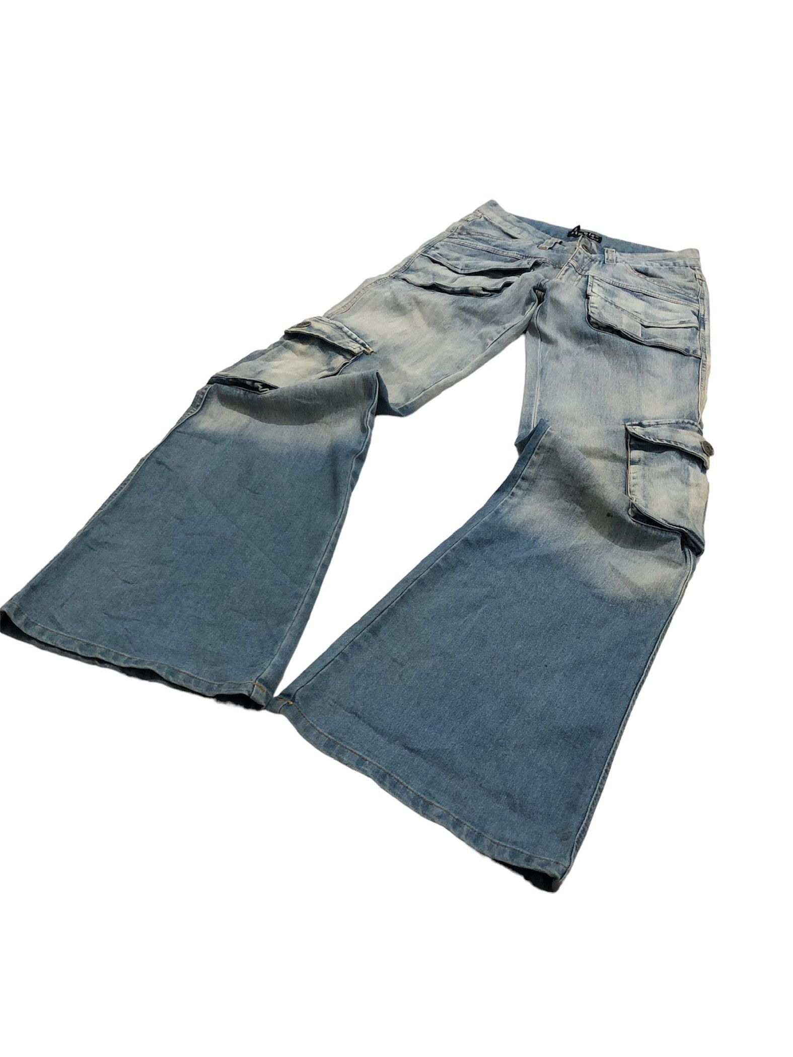 If Six Was Nine Japanese Flared cargo Denim Size US 29 - 2 Thumbnail