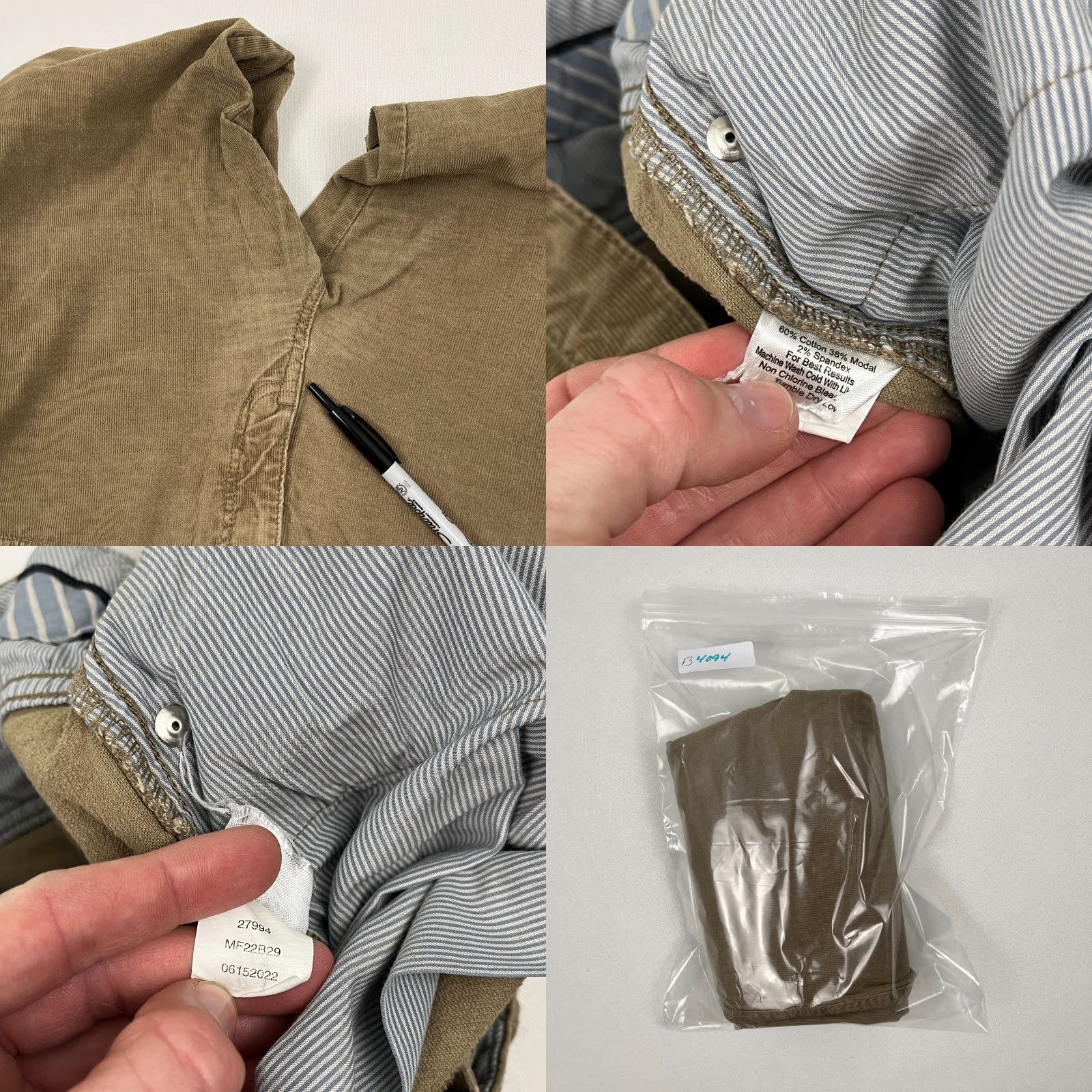 Peter Millar Peter Millar Mens 36 x 29 Brown Corduroy 5-Pocket Chino Travel Super Soft Pants Size US 36 / EU 52 - 8 Thumbnail