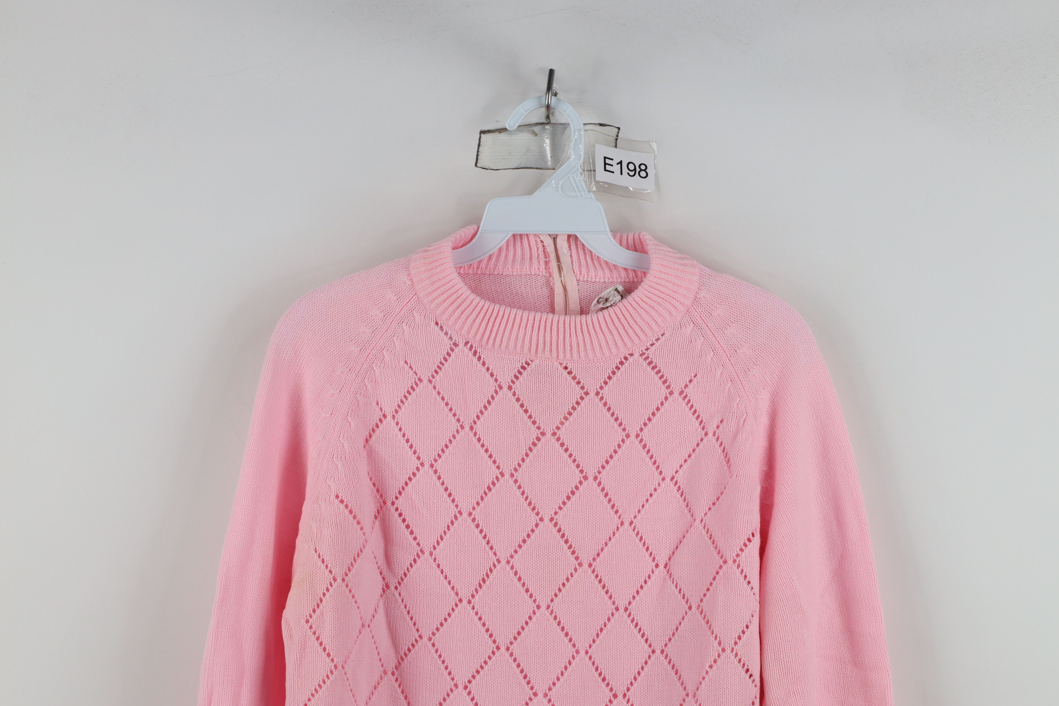 Vintage Vintage 60s 70s Streetwear Knit Back Zip Sweater Pink Size XS / US 0-2 / IT 36-38 - 2 Thumbnail