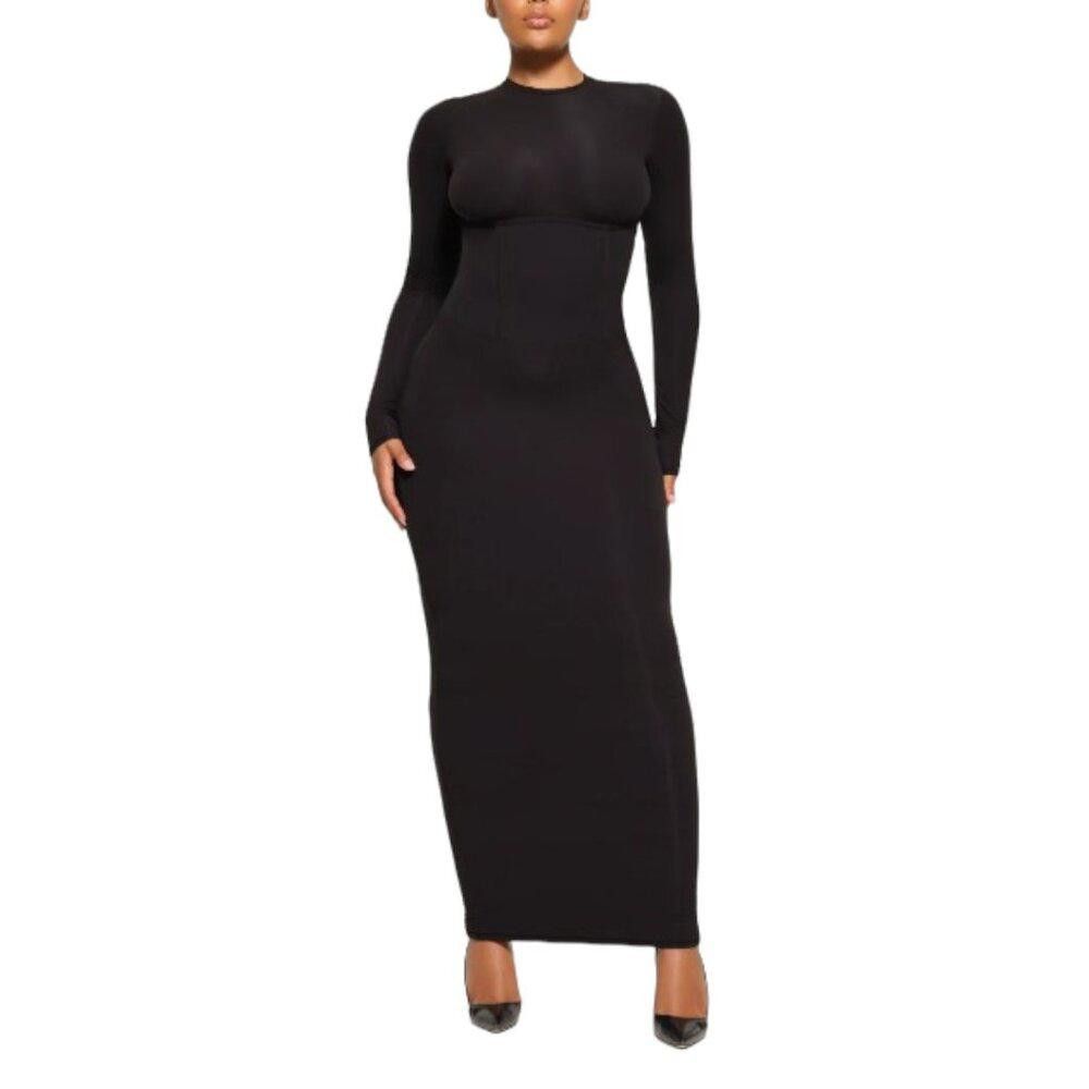 Designer CT1719 Skims NWT Fits Everybody Corset Long Sleeve Dress 4X Size M / US 6-8 / IT 42-44 - 2 Thumbnail