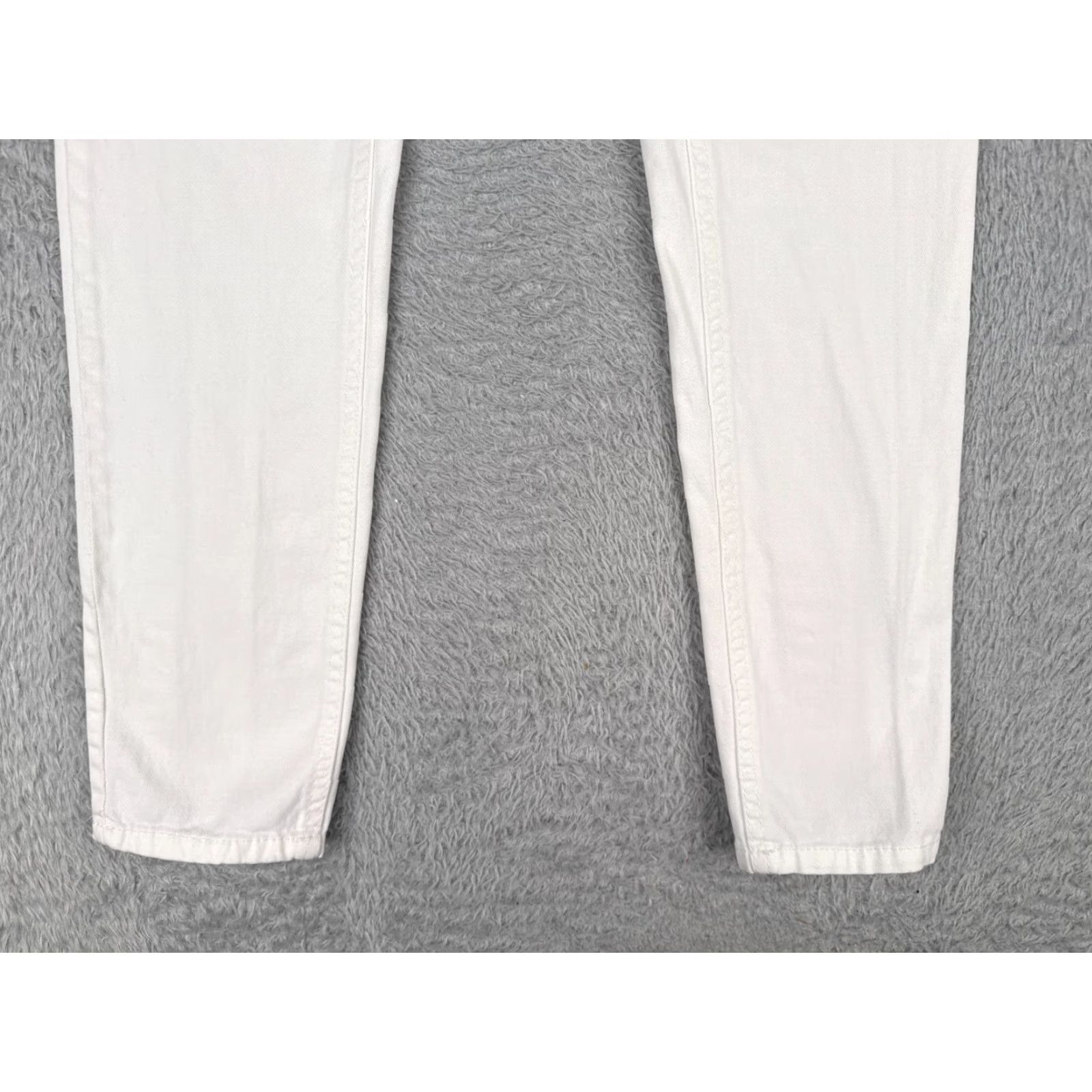 Vintage To Be With You Juniors White Skinny Jeans 30x30 Denim Cotton Blend Low Rise Embroidered 5-Pocket Womens Size 7 Size 28" / US 6 / IT 42 - 2 Thumbnail