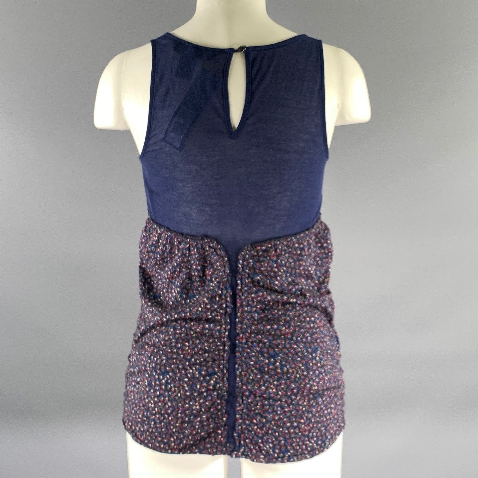 Marc by Marc Jacobs MARC by MARC JACOBS Size XS Navy Spotted Tank Casual Top Size XS / US 0-2 / IT 36-38 - 4 Thumbnail