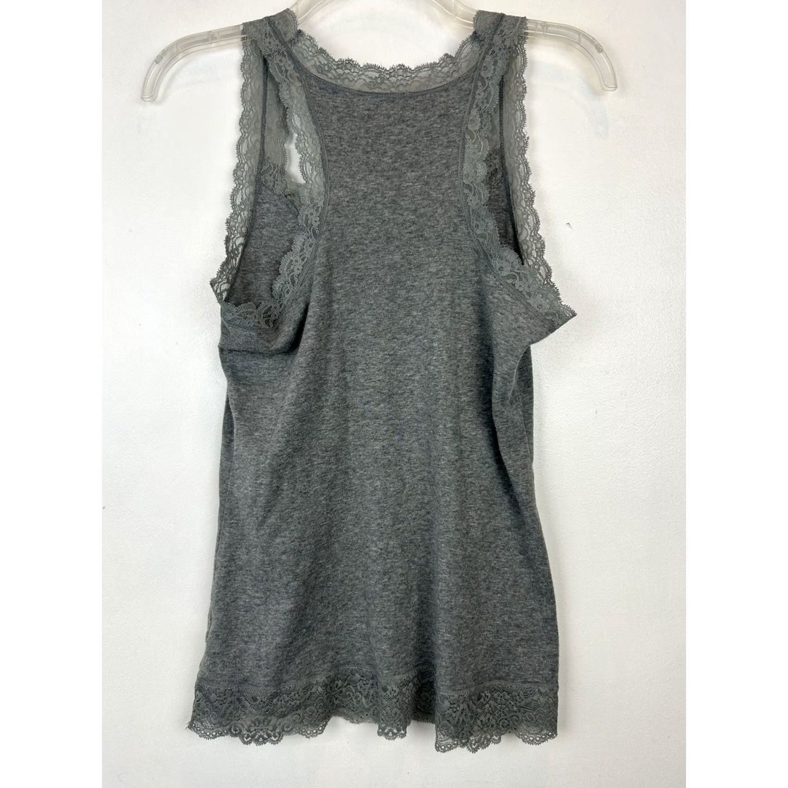 Gap VINTAGE Y2K Gap Tank Top Lace Camisole Womens Large Gray Bella Swan Festival Grunge Goth Size L / US 10 / IT 46 - 2 Thumbnail
