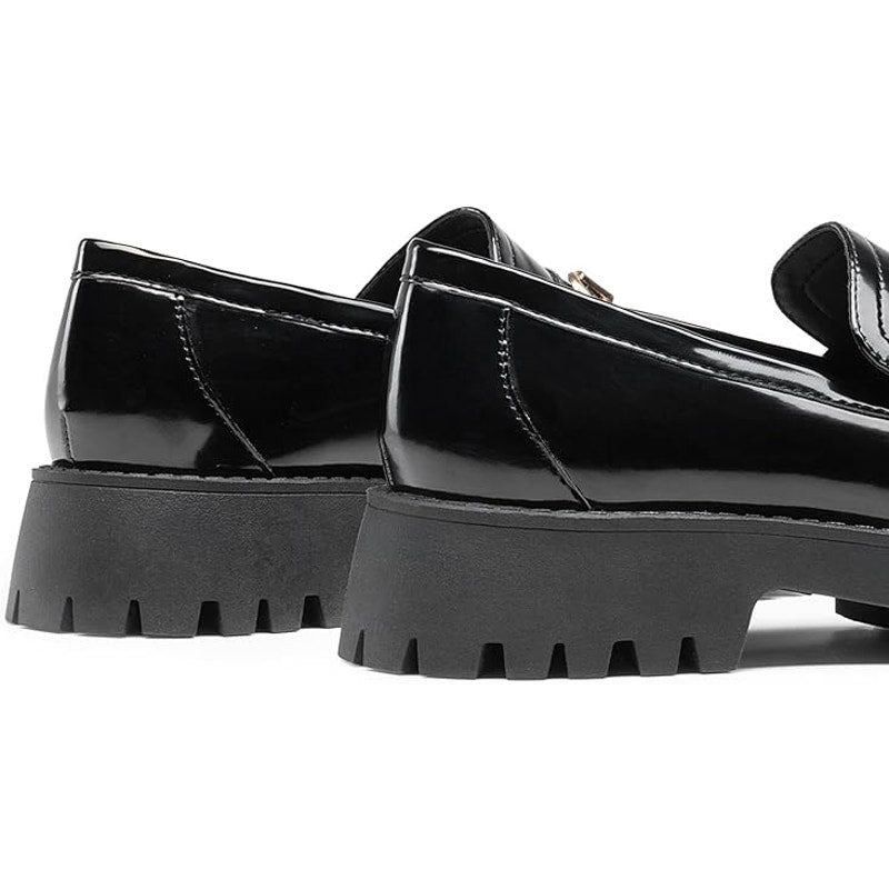 Other New Dream Pairs Women's 7.5 Black Faux Leather Loafers Size US 7.5 / IT 37.5 - 3 Thumbnail