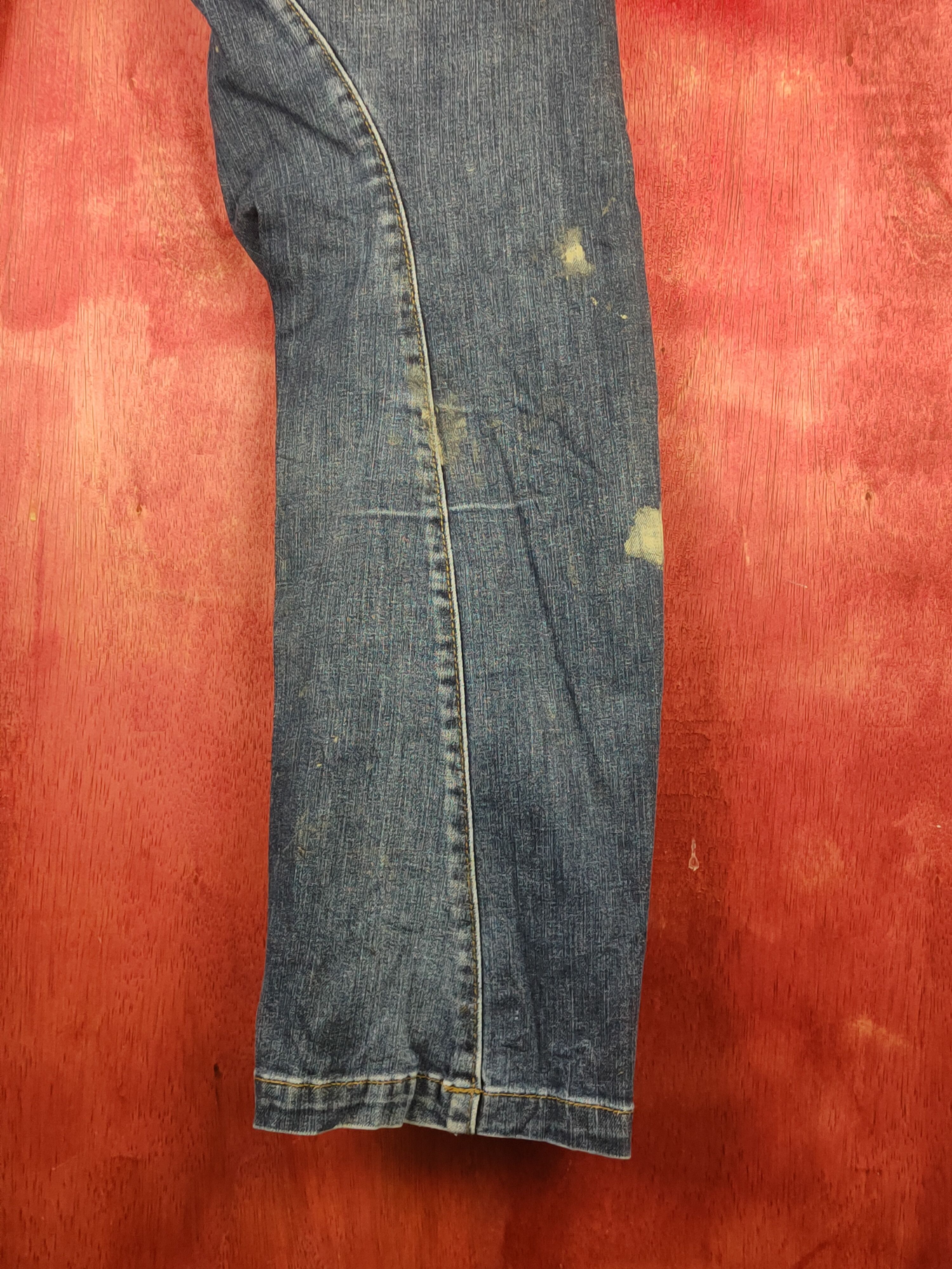 Japanese Brand Evenriver Dark Blue Faded Distressed Ripped Jeans #S2361 Size US 34 / EU 50 - 13 Thumbnail