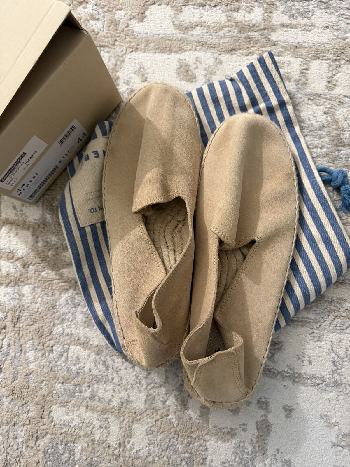 Manebi Manebi Hamptons Beige Suede Espadrilles 44 Size US 10.5 / EU 43-44 - 5 Thumbnail