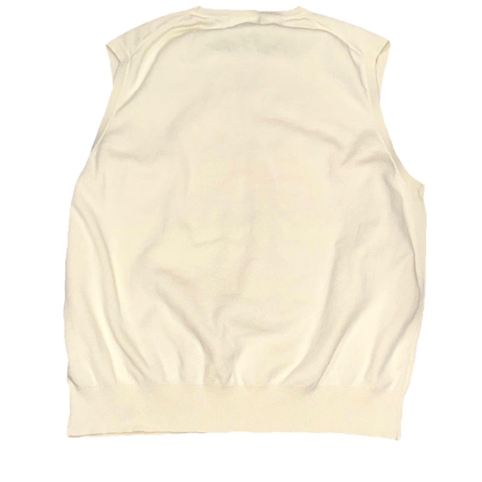 Ralph Lauren Polo Ralph Lauren Sweater Vest Sleeveless Ivory 100% Pima Cotton XL Men V-Neck Knit Casual Business Golf Size US XL / EU 56 / 4 - 4 Thumbnail