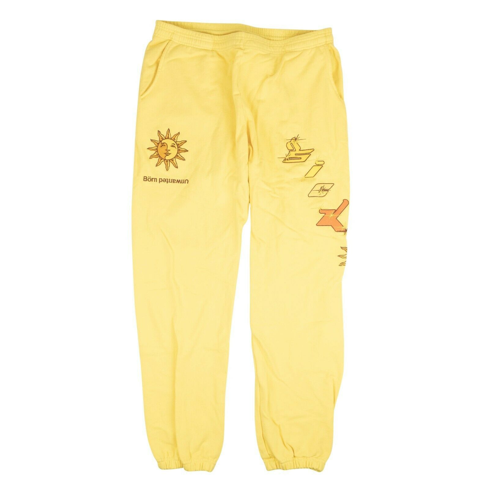 image of Yellow Luke.wav Sun Printed Sweatpants Size Xl, Men's