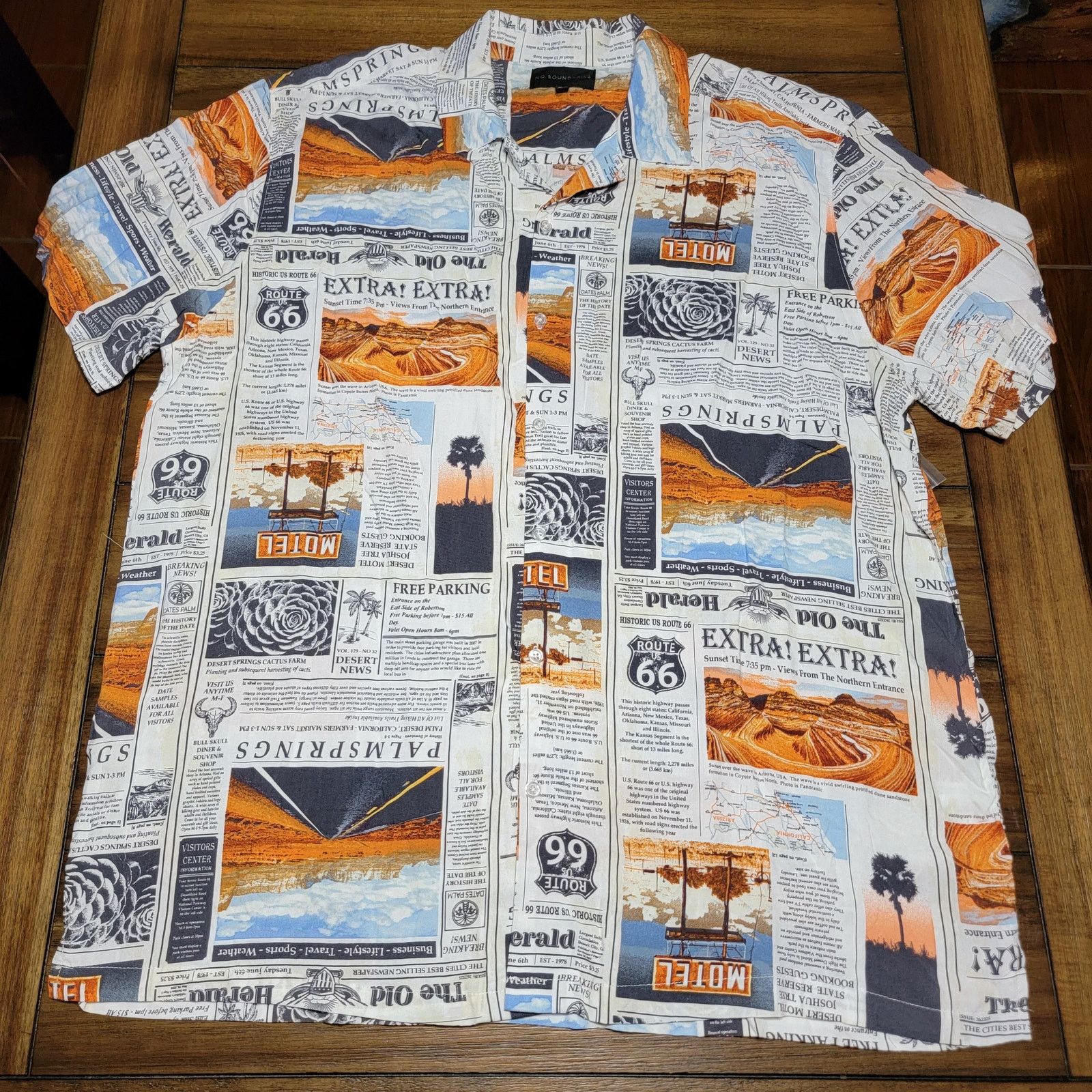 Other No Boundaries Shirt "Palm Springs Ca Newspaper" - 2XL NWT Size US XXL / EU 58 / 5 - 1 Thumbnail