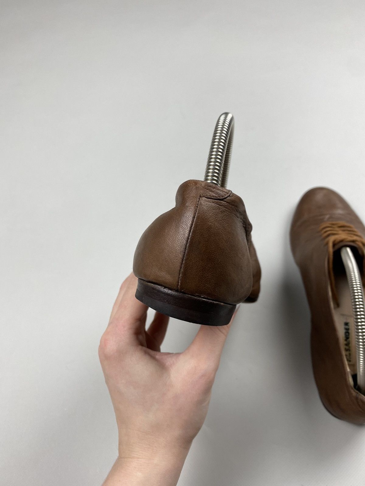 Jil Sander × Vintage Jil Sander ladies leather flats ballets size 40 1/2 Size US 10.5 / IT 40.5 - 19 Thumbnail