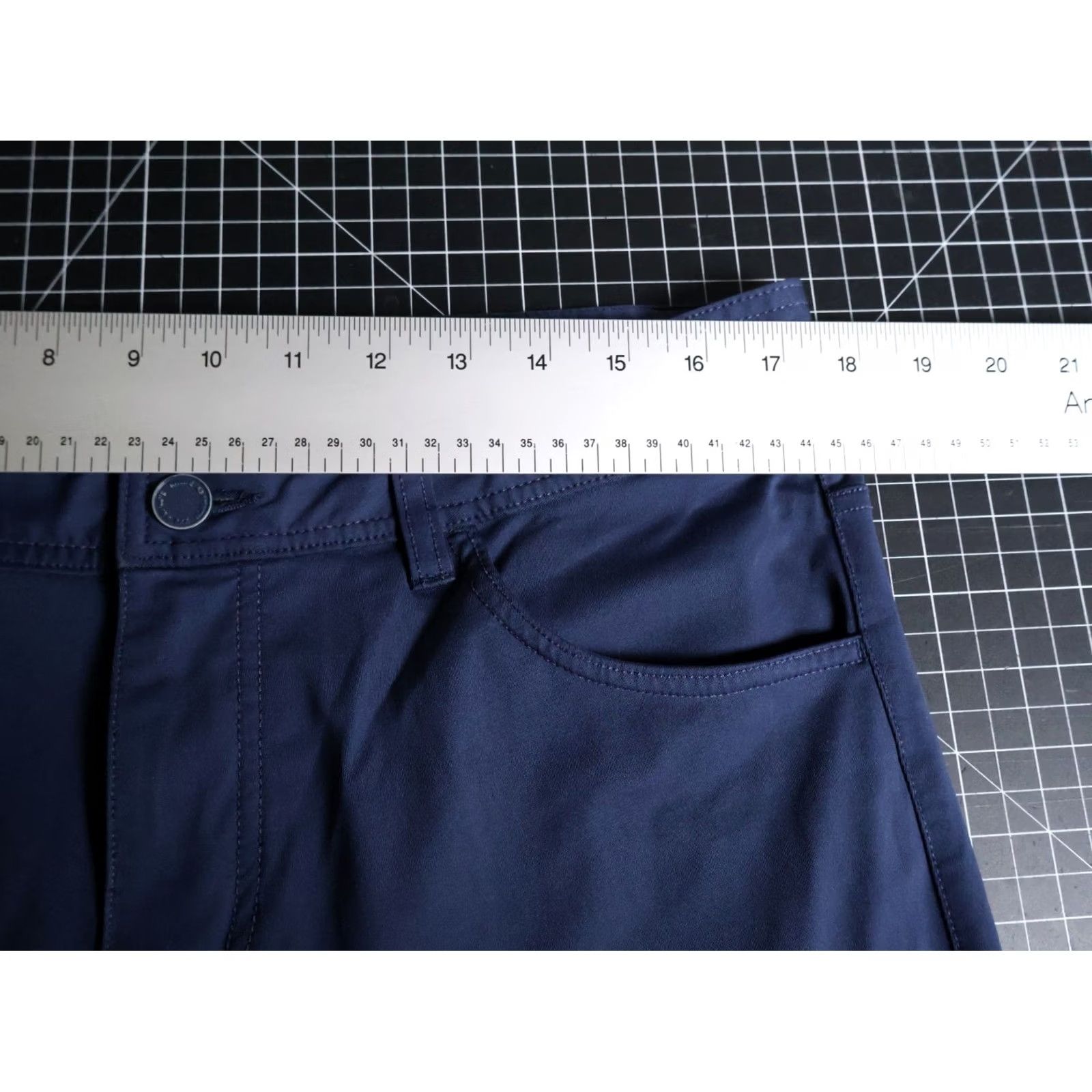 Rhone Rhone Commuter Pants Men 35 x 27 Dark Blue Lightweight Polyester 5 Pocket Chino Flat Front Zip Fly Tapered Casual Regular Inseam 27 Size US 35 - 7 Thumbnail