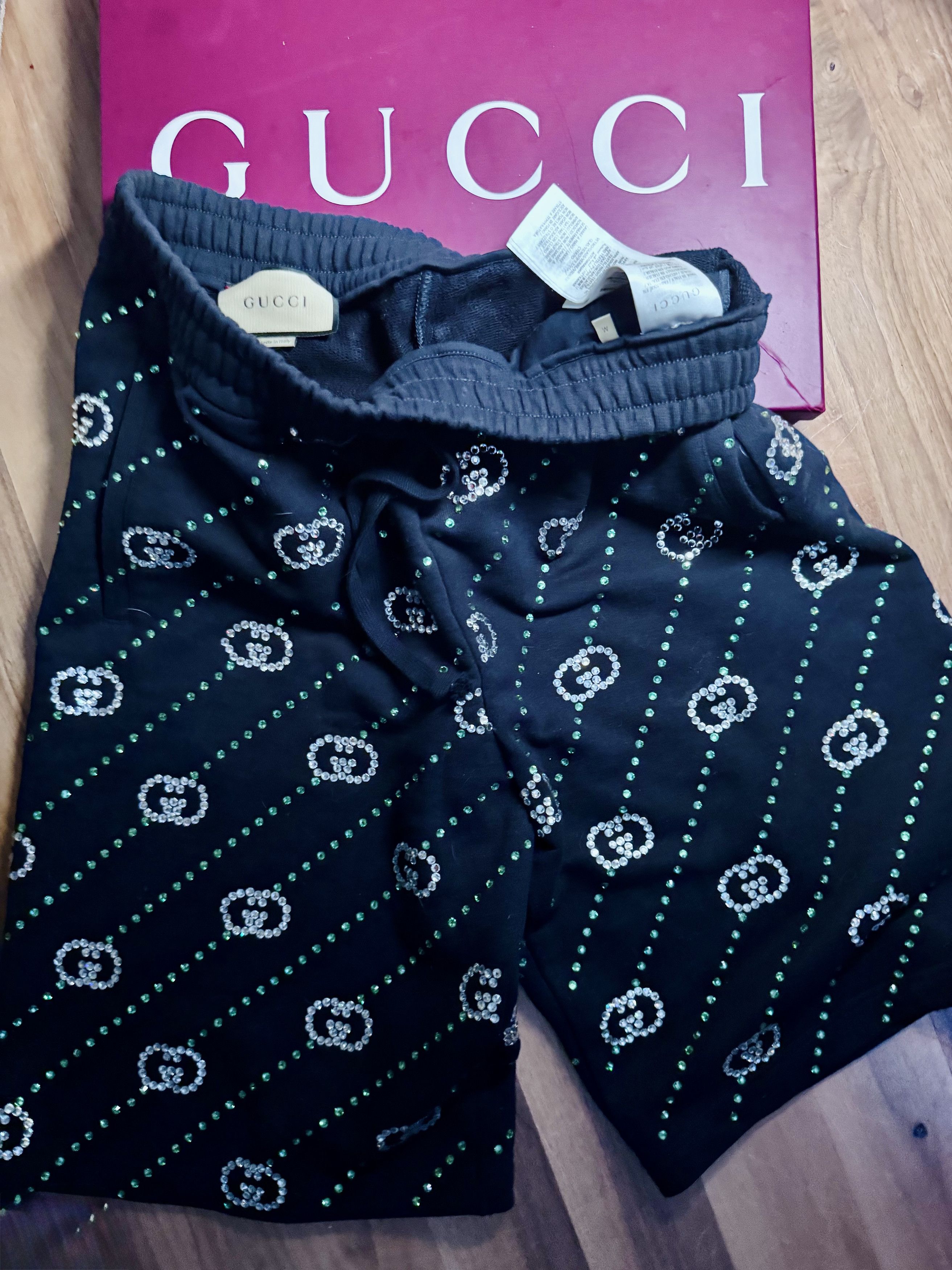 Gucci Gucci Jeweled GG Crystal Navy Sweatshirt & Shorts Set Size US S / EU 44-46 / 1 - 8 Thumbnail