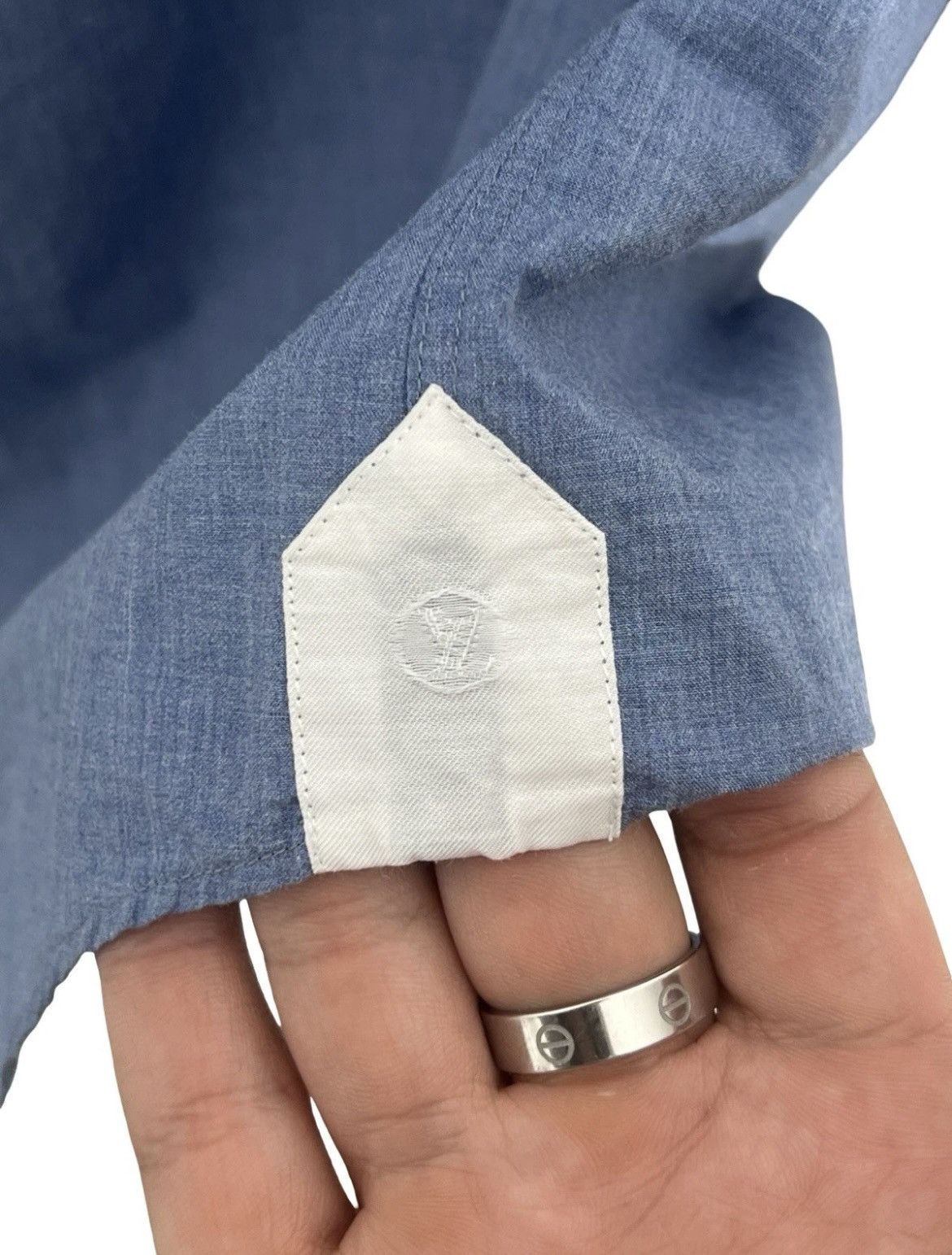 Louis Vuitton Louis Vuitton Men's Button Up Shirt Blue "LV Forever' Size US M / EU 48-50 / 2 - 8 Thumbnail