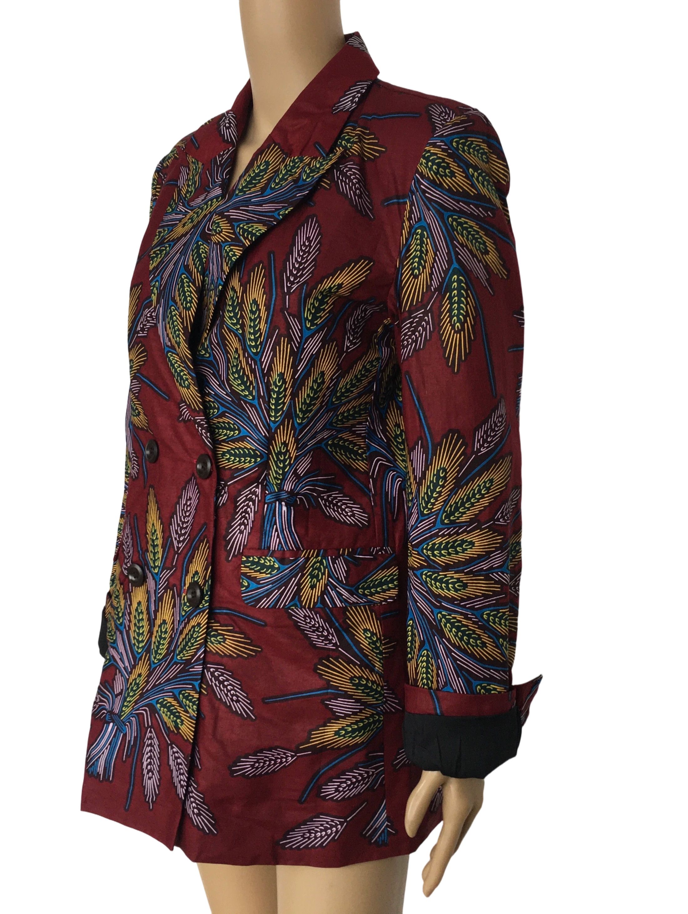 Other Cotton Jacket Women Suit African Ankara Print Size L / US 10 / IT 46 - 2 Thumbnail